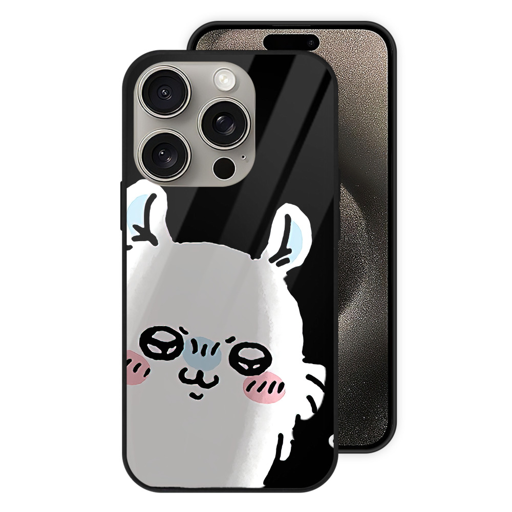 （画像用） ちいかわ モモンガ Chii-kawa Momonga 【iPhone15Pro対応】スマホケース 耐衝撃＆黄変防止 背面ガラス