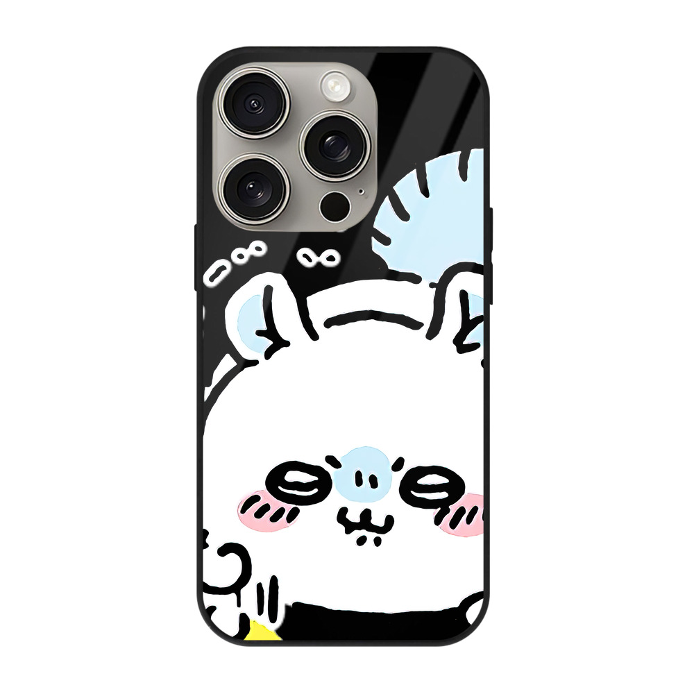 （画像用） ちいかわ モモンガ Chii-kawa Momonga 【iPhone15Pro対応】スマホケース 耐衝撃＆黄変防止 背面ガラス