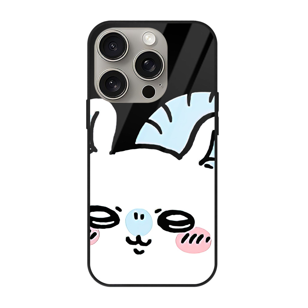 （画像用） ちいかわ モモンガ Chii-kawa Momonga 【iPhone15Pro対応】スマホケース 耐衝撃＆黄変防止 背面ガラス