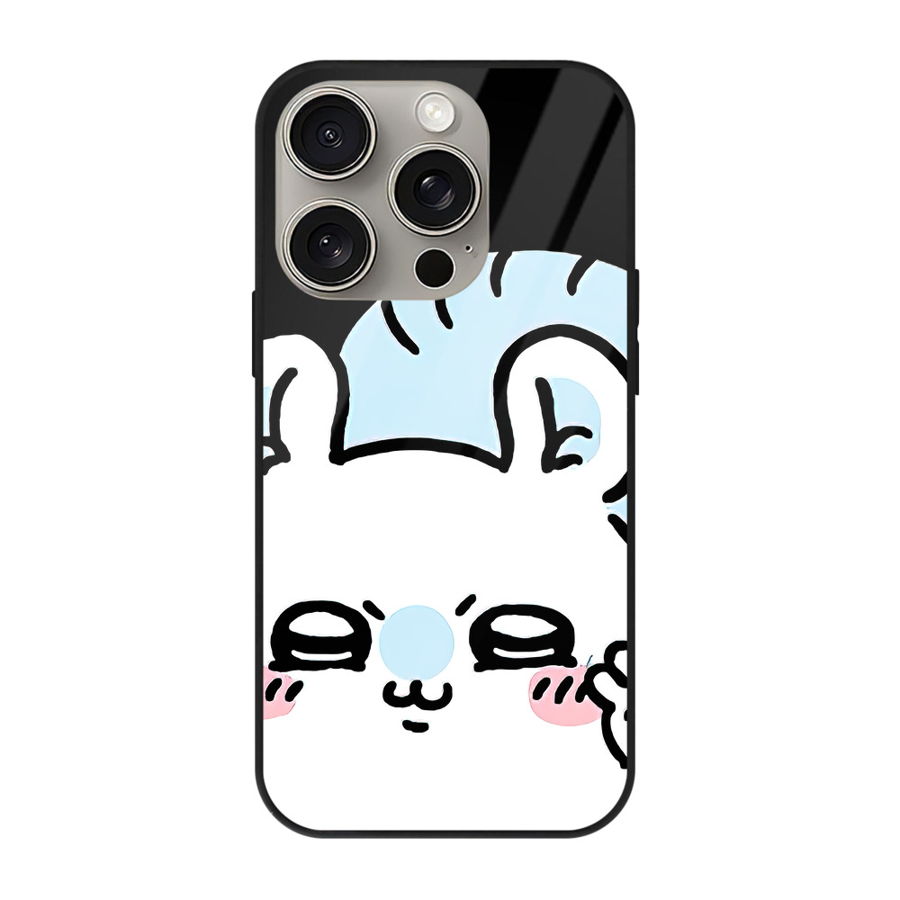 （画像用） ちいかわ モモンガ Chii-kawa Momonga 【iPhone15Pro対応】スマホケース 耐衝撃＆黄変防止 背面ガラス