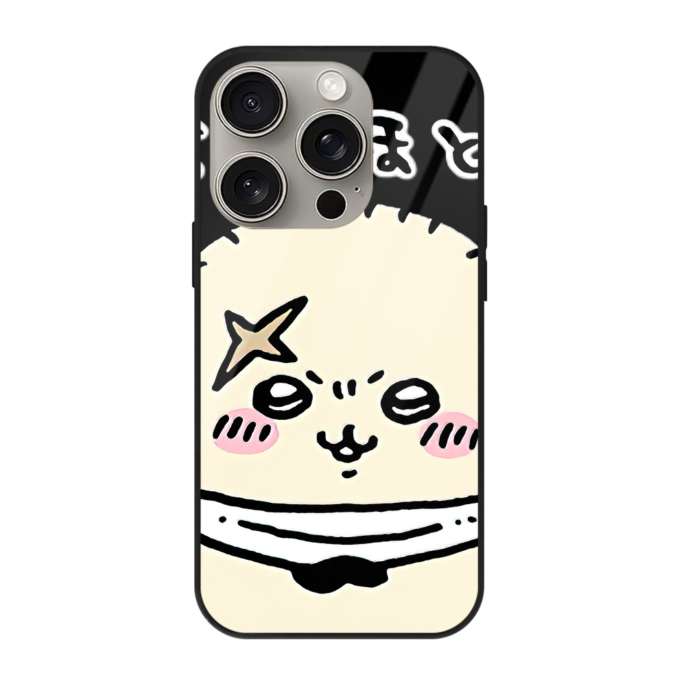 （画像用） ちいかわ ラッコ Chii-kawa Sea otter 【iPhone15Pro対応】スマホケース 耐衝撃＆黄変防止 背面ガラス