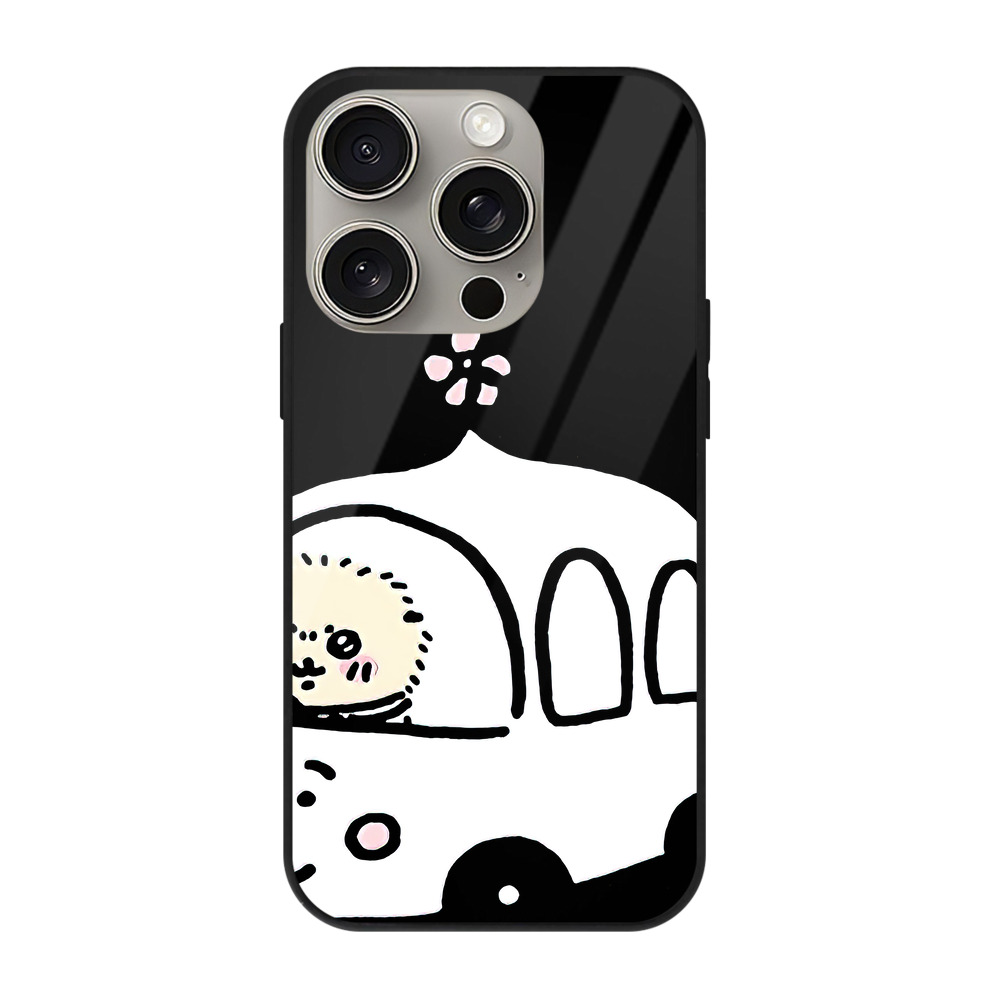 （画像用） ちいかわ ラッコ Chii-kawa Sea otter 【iPhone15Pro対応】スマホケース 耐衝撃＆黄変防止 背面ガラス