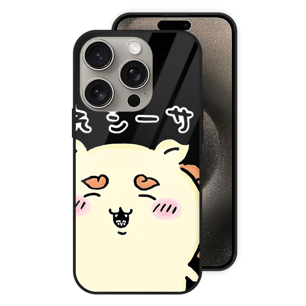 （画像用） ちいかわ シーサー Chii-kawa Shisa 【iPhone15Pro対応】スマホケース 耐衝撃＆黄変防止 背面ガラス