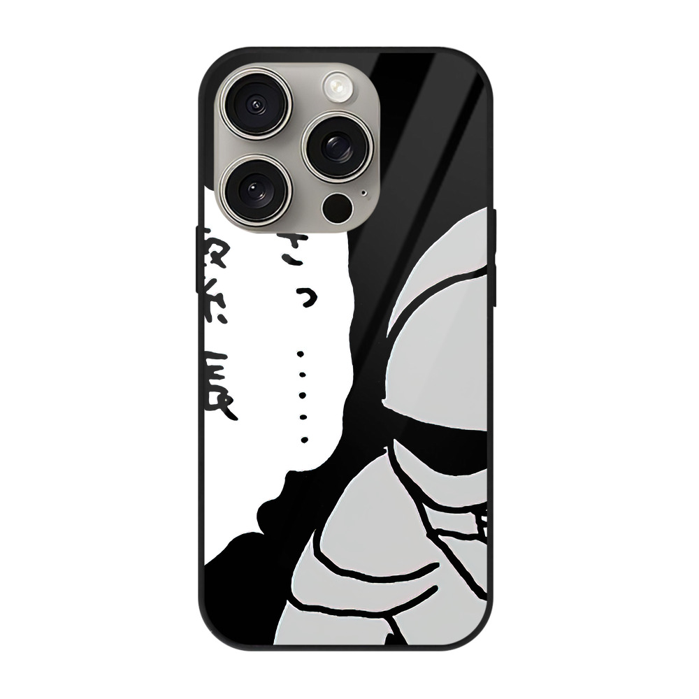 （画像用） ちいかわ 労働の鎧さん Chii-kawa Mr. Armor of Labor 【iPhone15Pro対応】スマホケース 耐衝撃＆黄変防止 背面ガラス