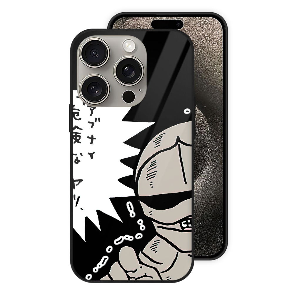 （画像用） ちいかわ 労働の鎧さん Chii-kawa Mr. Armor of Labor 【iPhone15Pro対応】スマホケース 耐衝撃＆黄変防止 背面ガラス