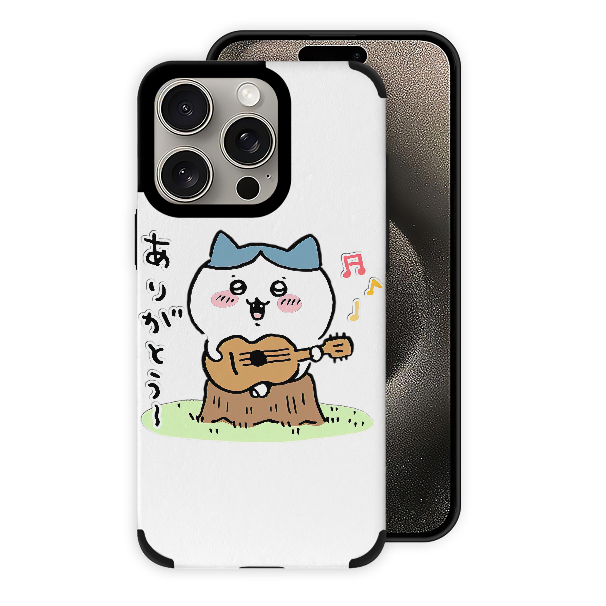 （画像用） ちいかわ ハチワレ Chii-kawa hachiware 【iPhone15ProMax対応】 PUレザー スマホケース 耐衝撃＆黄変防止