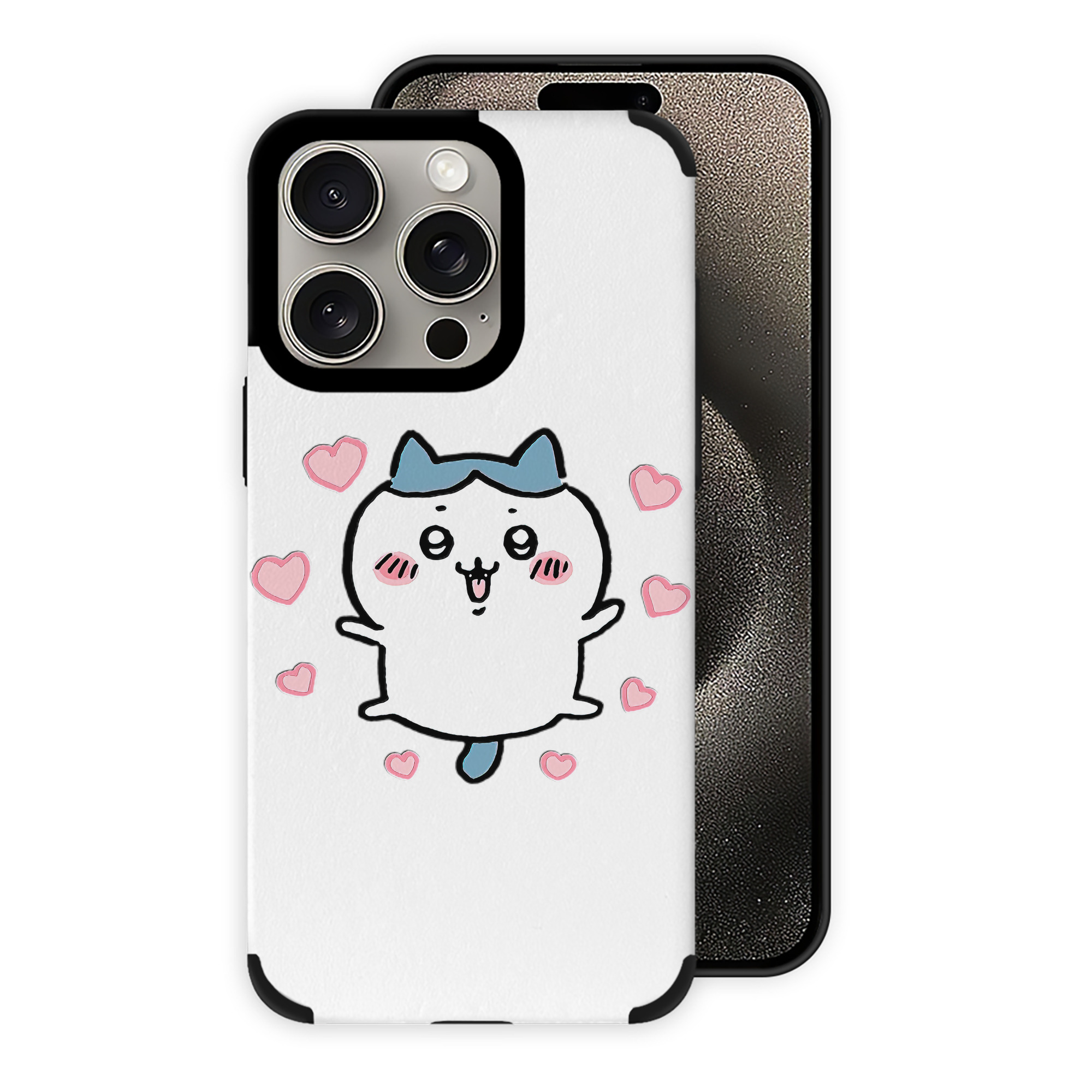 （画像用） ちいかわ ハチワレ Chii-kawa hachiware 【iPhone15ProMax対応】 PUレザー スマホケース 耐衝撃＆黄変防止