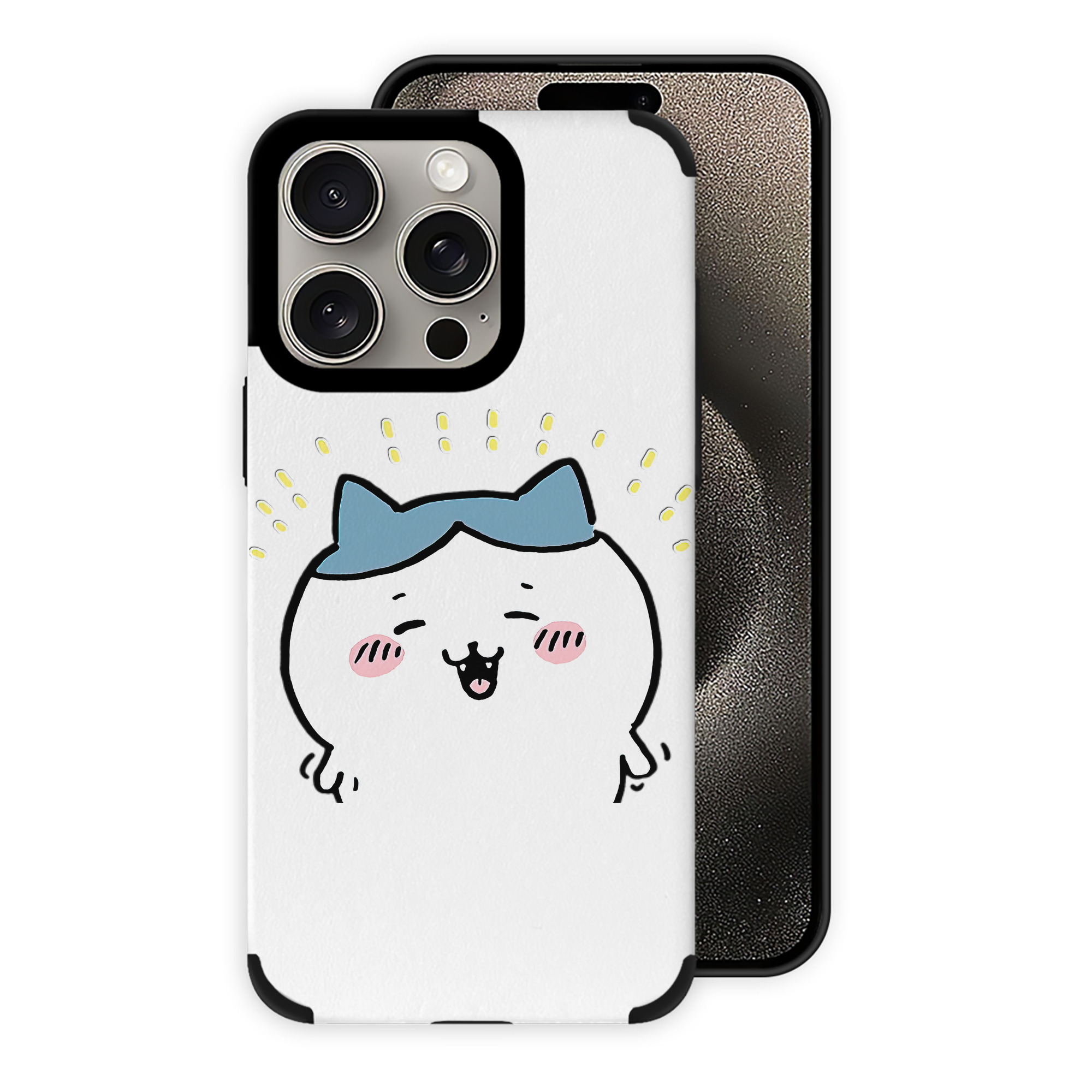 （画像用） ちいかわ ハチワレ Chii-kawa hachiware 【iPhone15ProMax対応】 PUレザー スマホケース 耐衝撃＆黄変防止