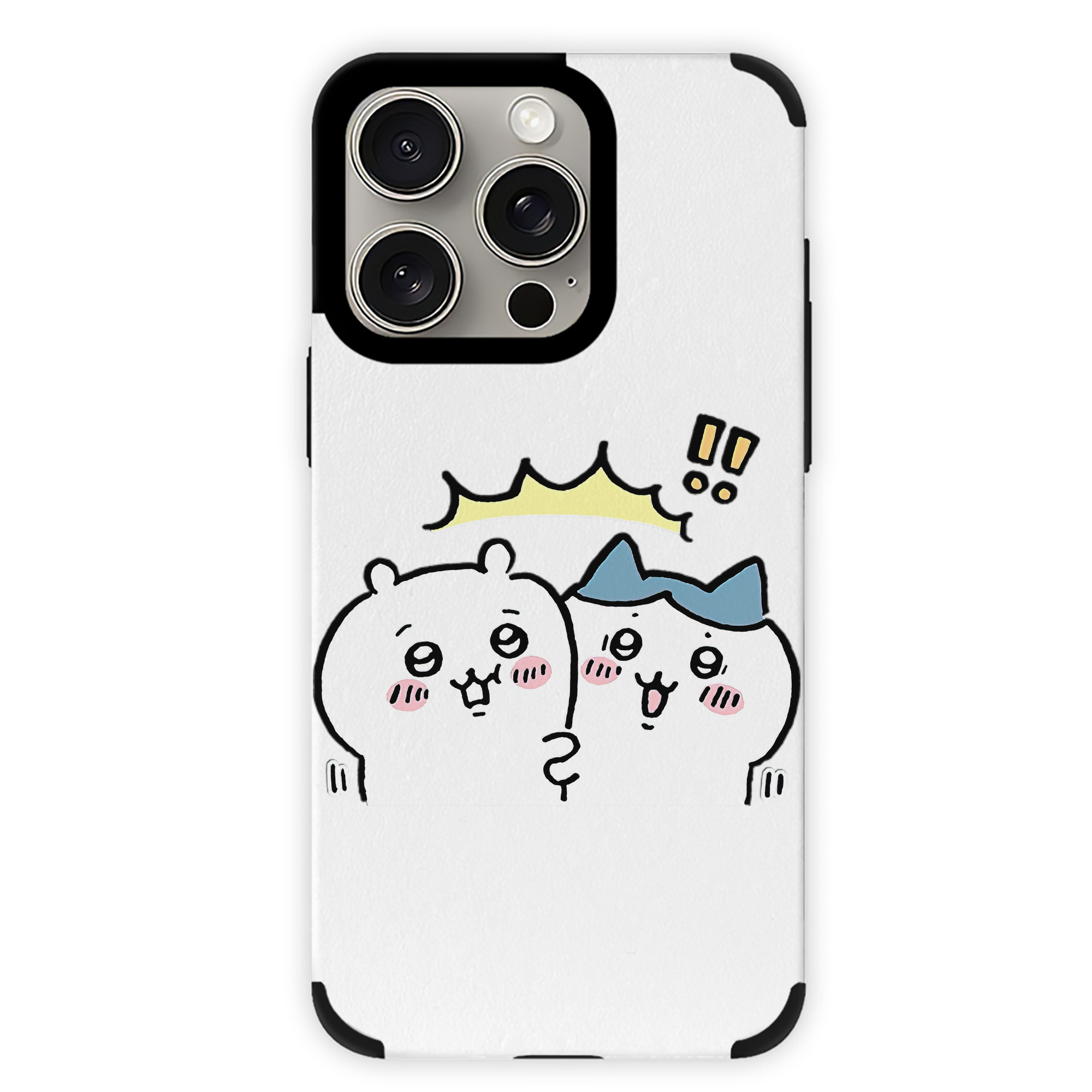 （画像用） ちいかわ ハチワレ Chii-kawa hachiware 【iPhone15ProMax対応】 PUレザー スマホケース 耐衝撃＆黄変防止