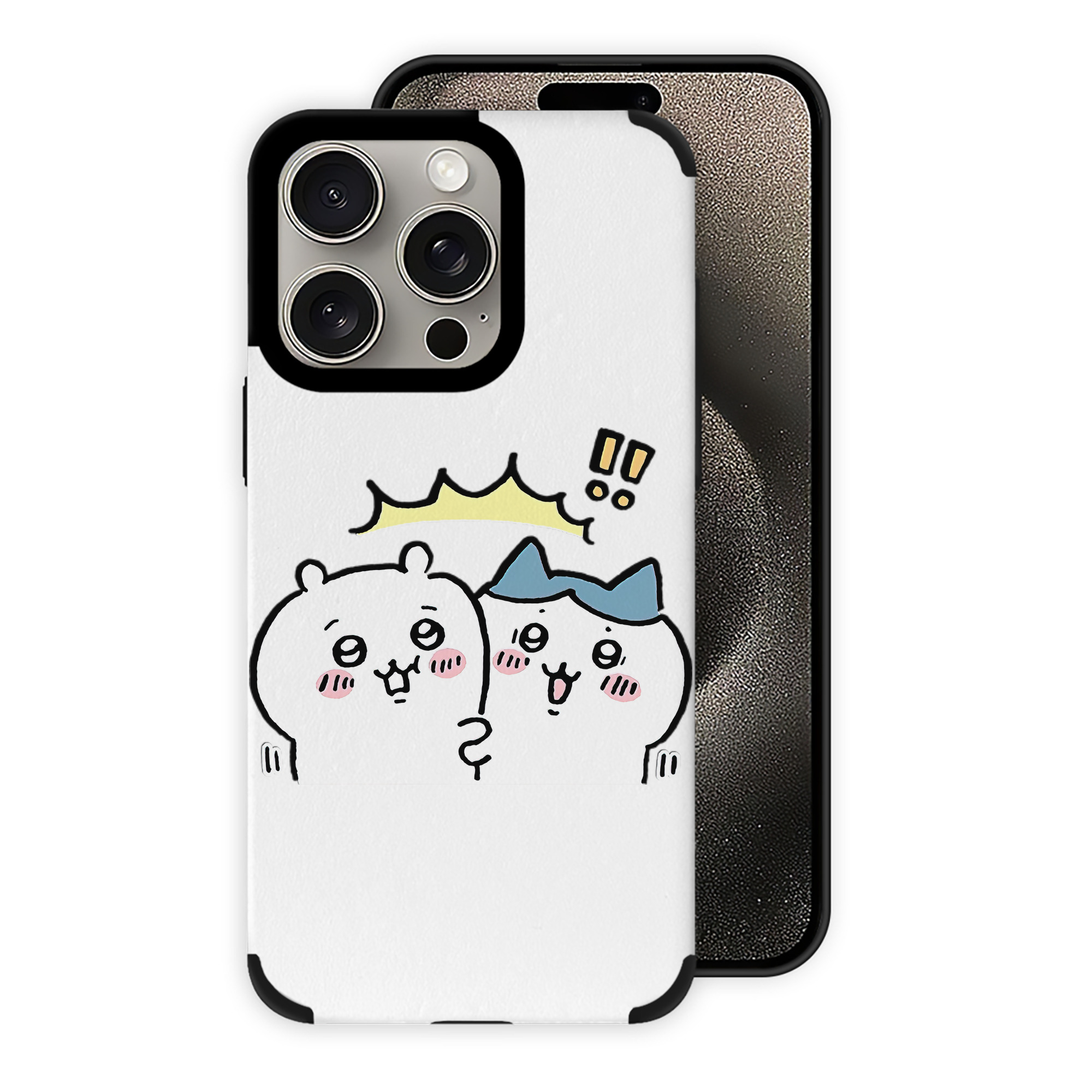 （画像用） ちいかわ ハチワレ Chii-kawa hachiware 【iPhone15ProMax対応】 PUレザー スマホケース 耐衝撃＆黄変防止