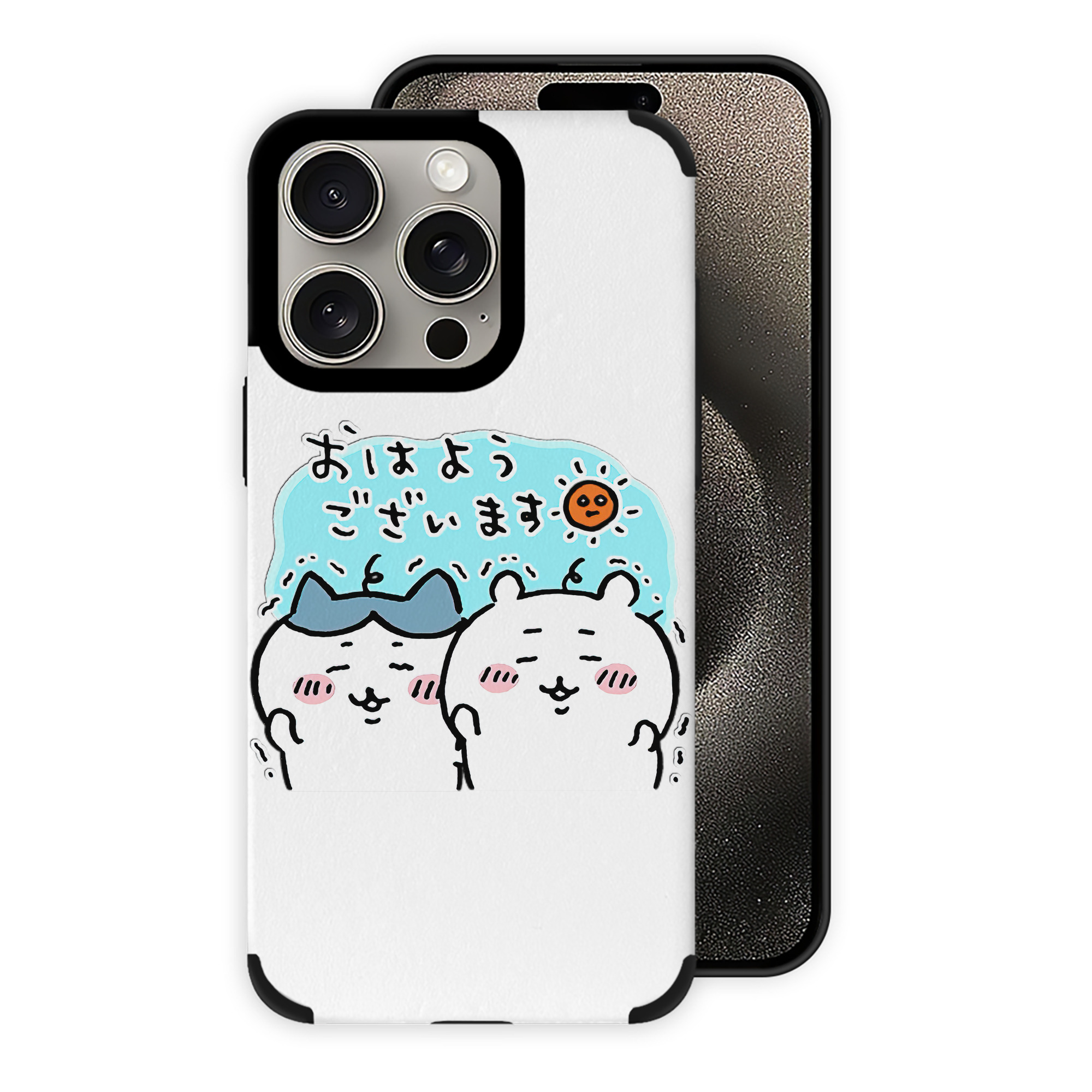（画像用） ちいかわ ハチワレ Chii-kawa hachiware 【iPhone15ProMax対応】 PUレザー スマホケース 耐衝撃＆黄変防止