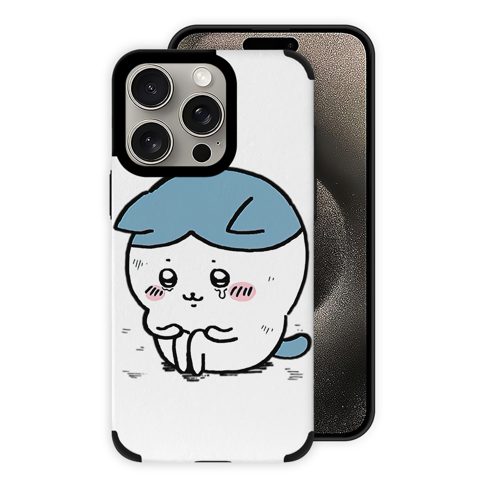 （画像用） ちいかわ ハチワレ Chii-kawa hachiware 【iPhone15ProMax対応】 PUレザー スマホケース 耐衝撃＆黄変防止