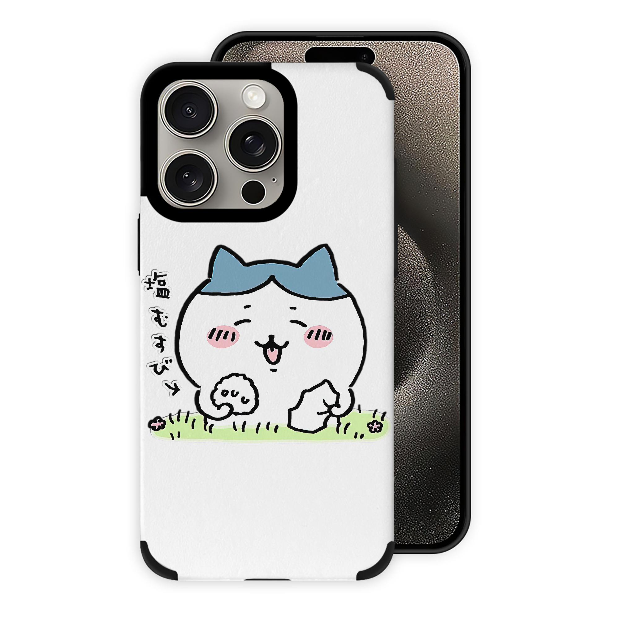 （画像用） ちいかわ ハチワレ Chii-kawa hachiware 【iPhone15ProMax対応】 PUレザー スマホケース 耐衝撃＆黄変防止
