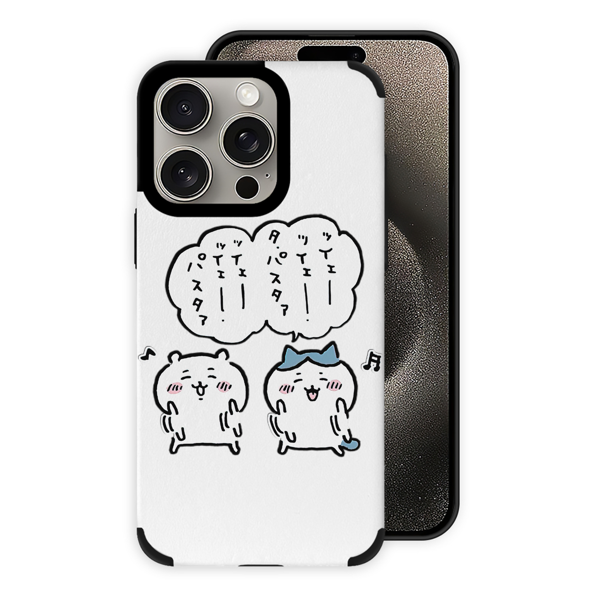 （画像用） ちいかわ ハチワレ Chii-kawa hachiware 【iPhone15ProMax対応】 PUレザー スマホケース 耐衝撃＆黄変防止