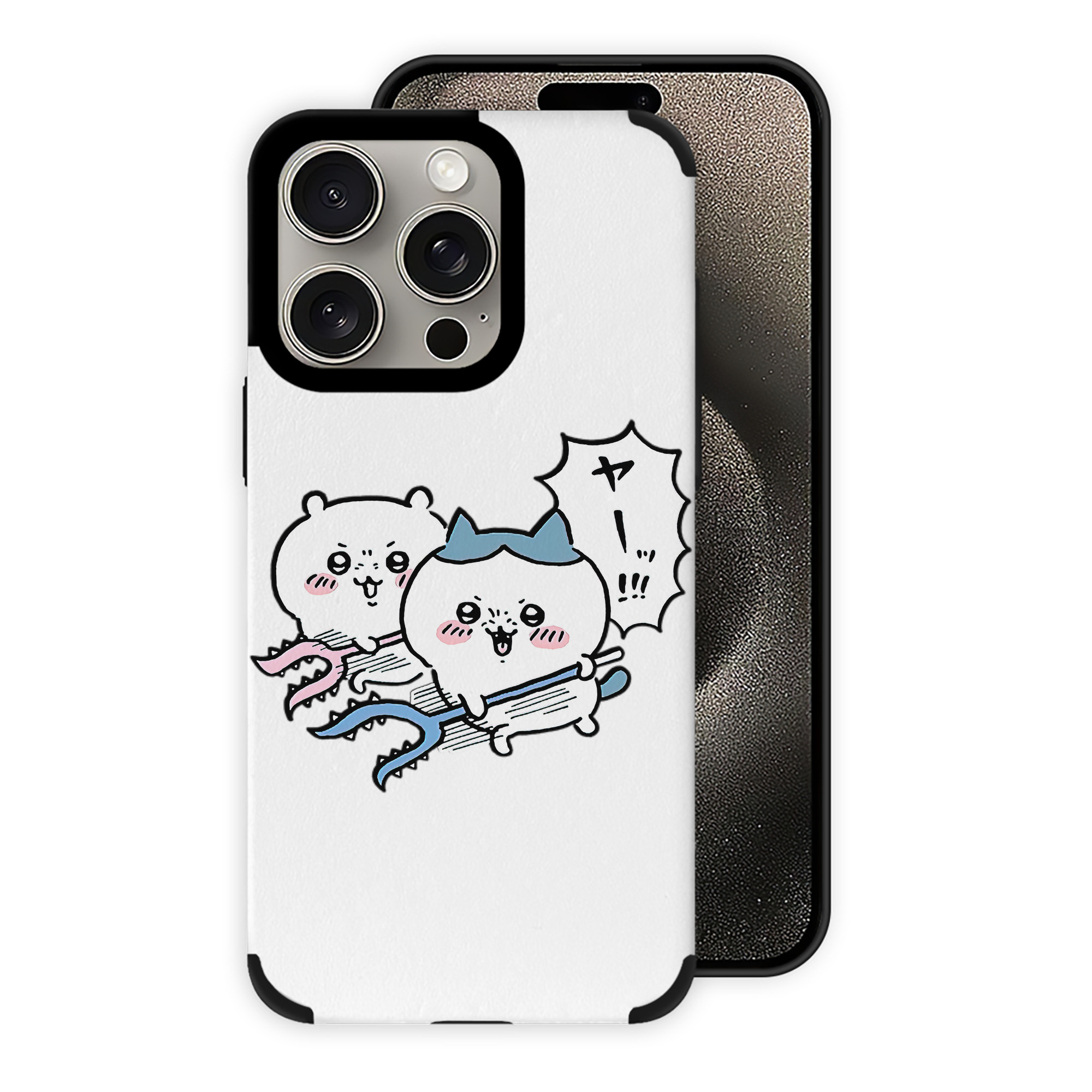 （画像用） ちいかわ ハチワレ Chii-kawa hachiware 【iPhone15ProMax対応】 PUレザー スマホケース 耐衝撃＆黄変防止