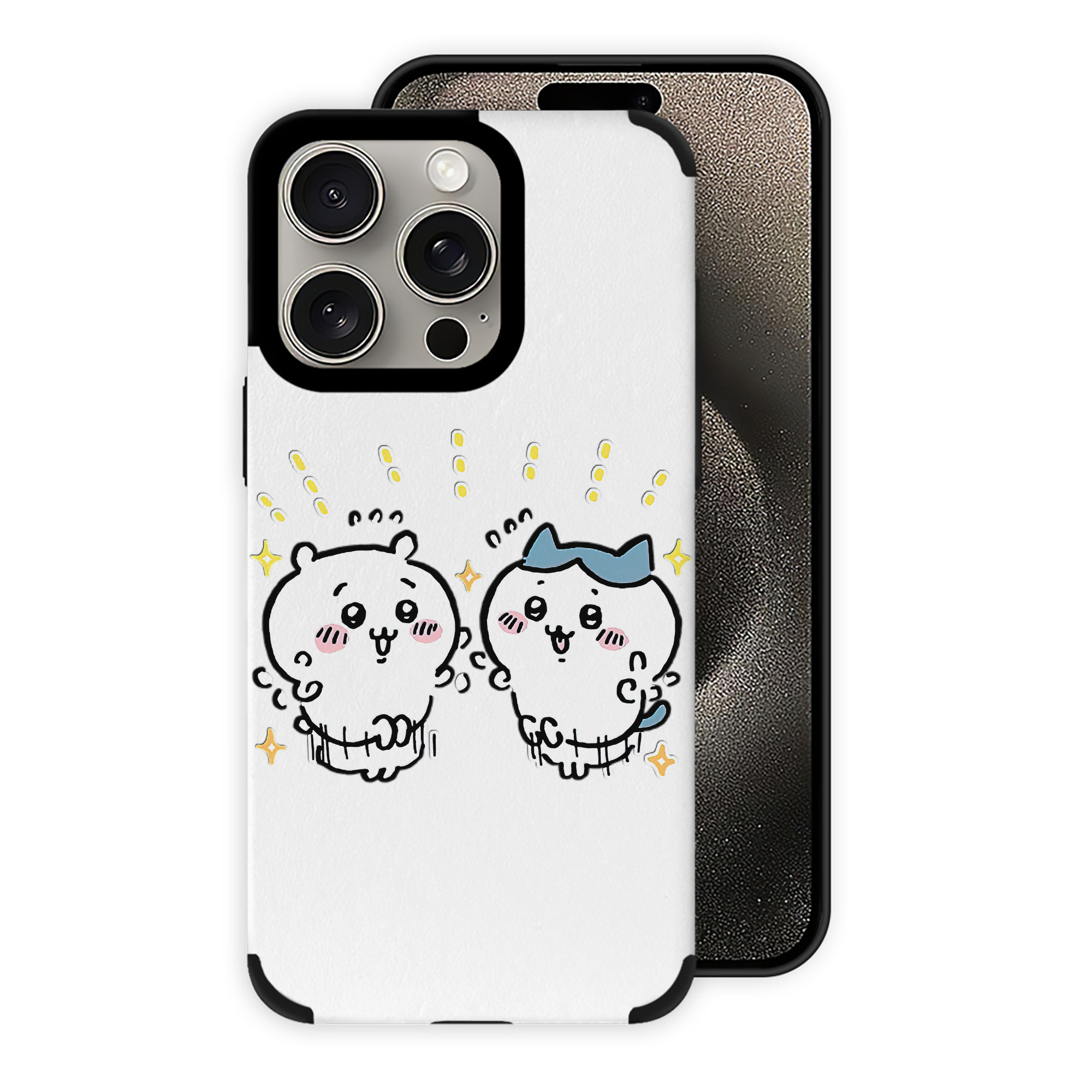 （画像用） ちいかわ ハチワレ Chii-kawa hachiware 【iPhone15ProMax対応】 PUレザー スマホケース 耐衝撃＆黄変防止