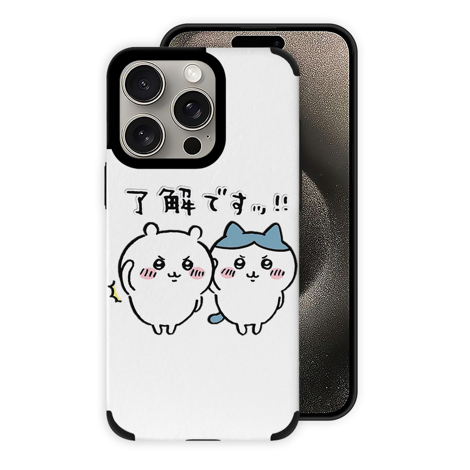 （画像用） ちいかわ ハチワレ Chii-kawa hachiware 【iPhone15ProMax対応】 PUレザー スマホケース 耐衝撃＆黄変防止