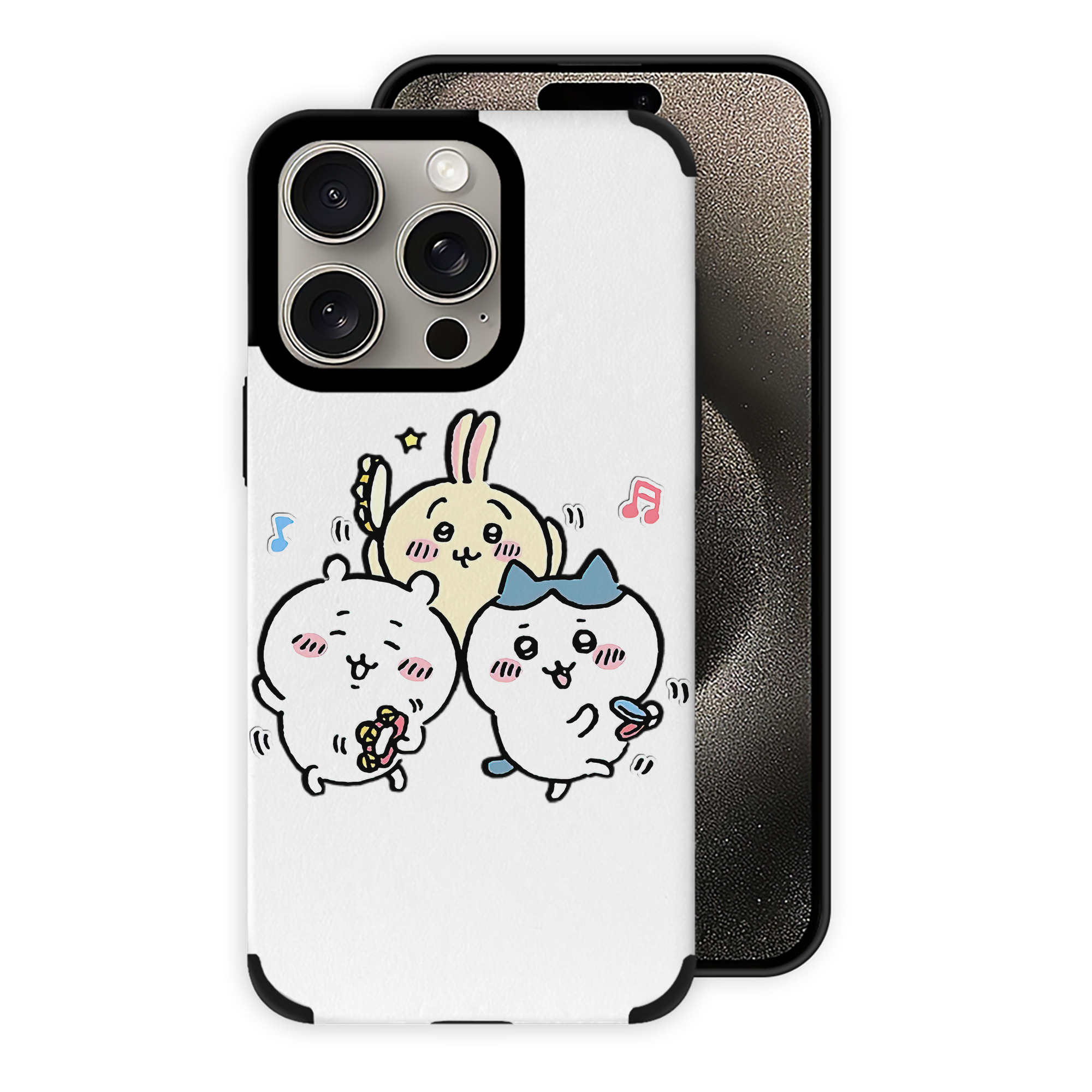 （画像用） ちいかわ ハチワレ Chii-kawa hachiware 【iPhone15ProMax対応】 PUレザー スマホケース 耐衝撃＆黄変防止