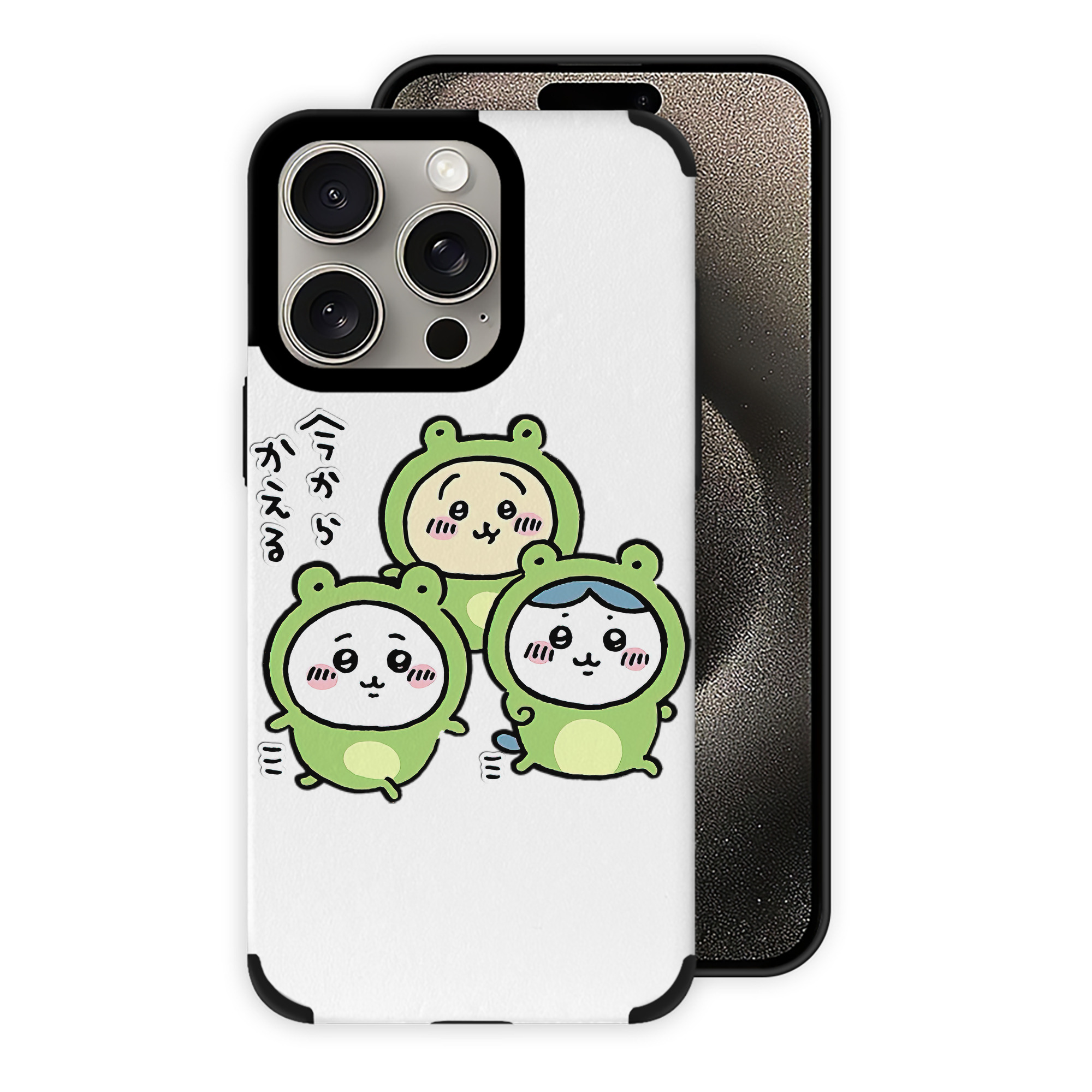 （画像用） ちいかわ ハチワレ Chii-kawa hachiware 【iPhone15ProMax対応】 PUレザー スマホケース 耐衝撃＆黄変防止