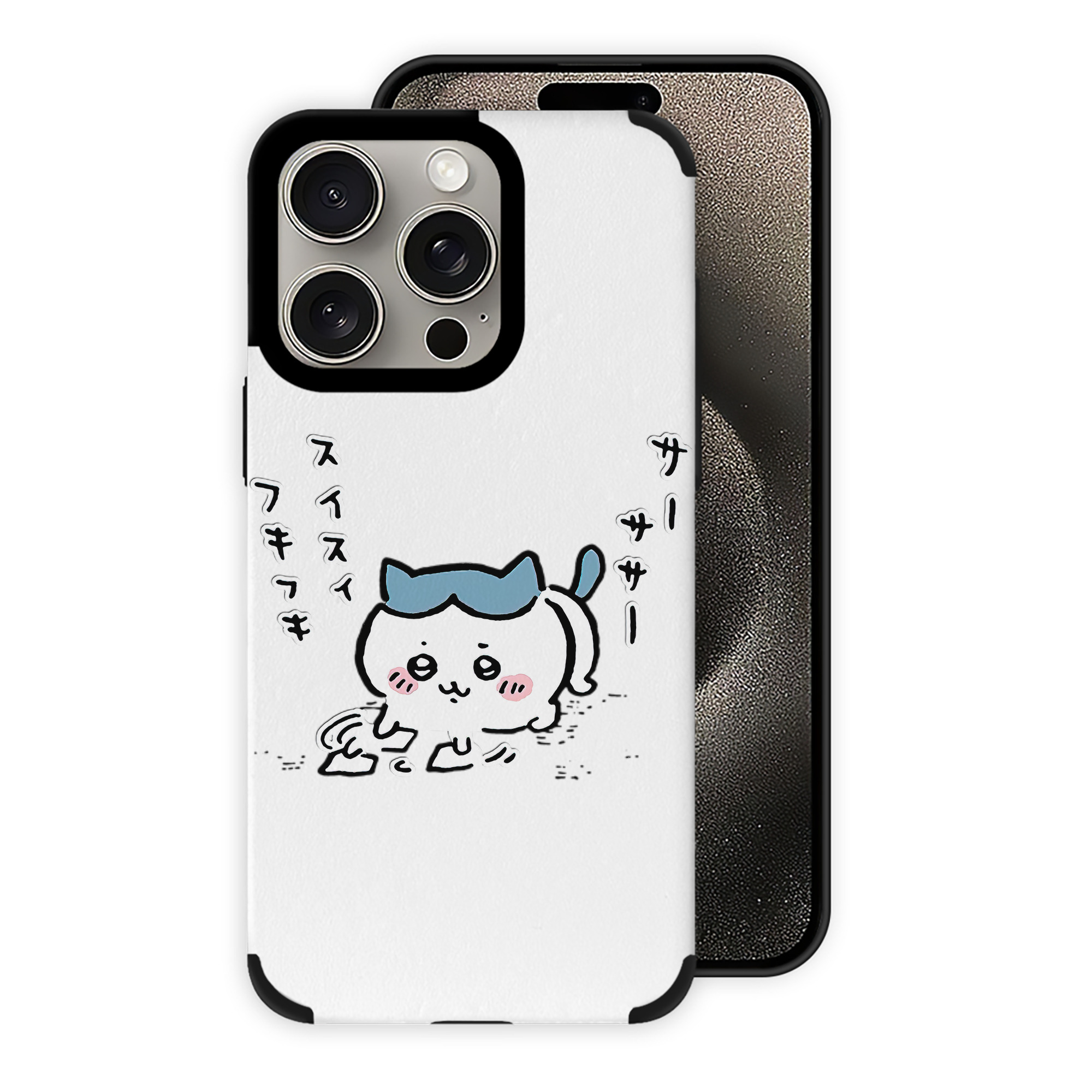 （画像用） ちいかわ ハチワレ Chii-kawa hachiware 【iPhone15ProMax対応】 PUレザー スマホケース 耐衝撃＆黄変防止