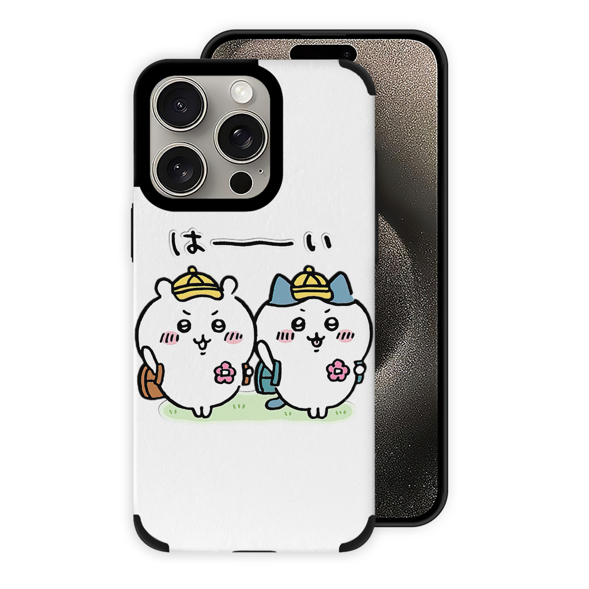 （画像用） ちいかわ ハチワレ Chii-kawa hachiware 【iPhone15ProMax対応】 PUレザー スマホケース 耐衝撃＆黄変防止