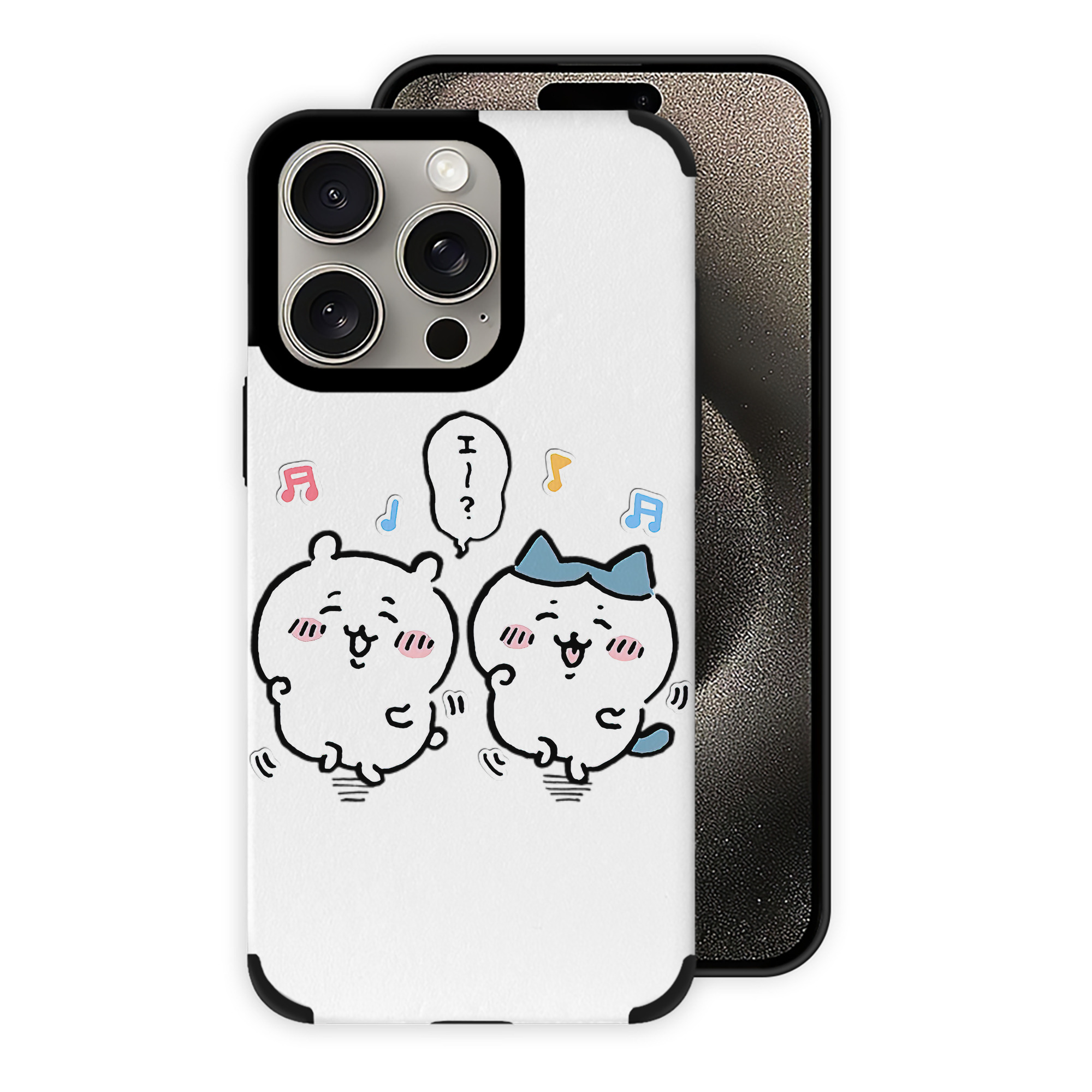 （画像用） ちいかわ ハチワレ Chii-kawa hachiware 【iPhone15ProMax対応】 PUレザー スマホケース 耐衝撃＆黄変防止