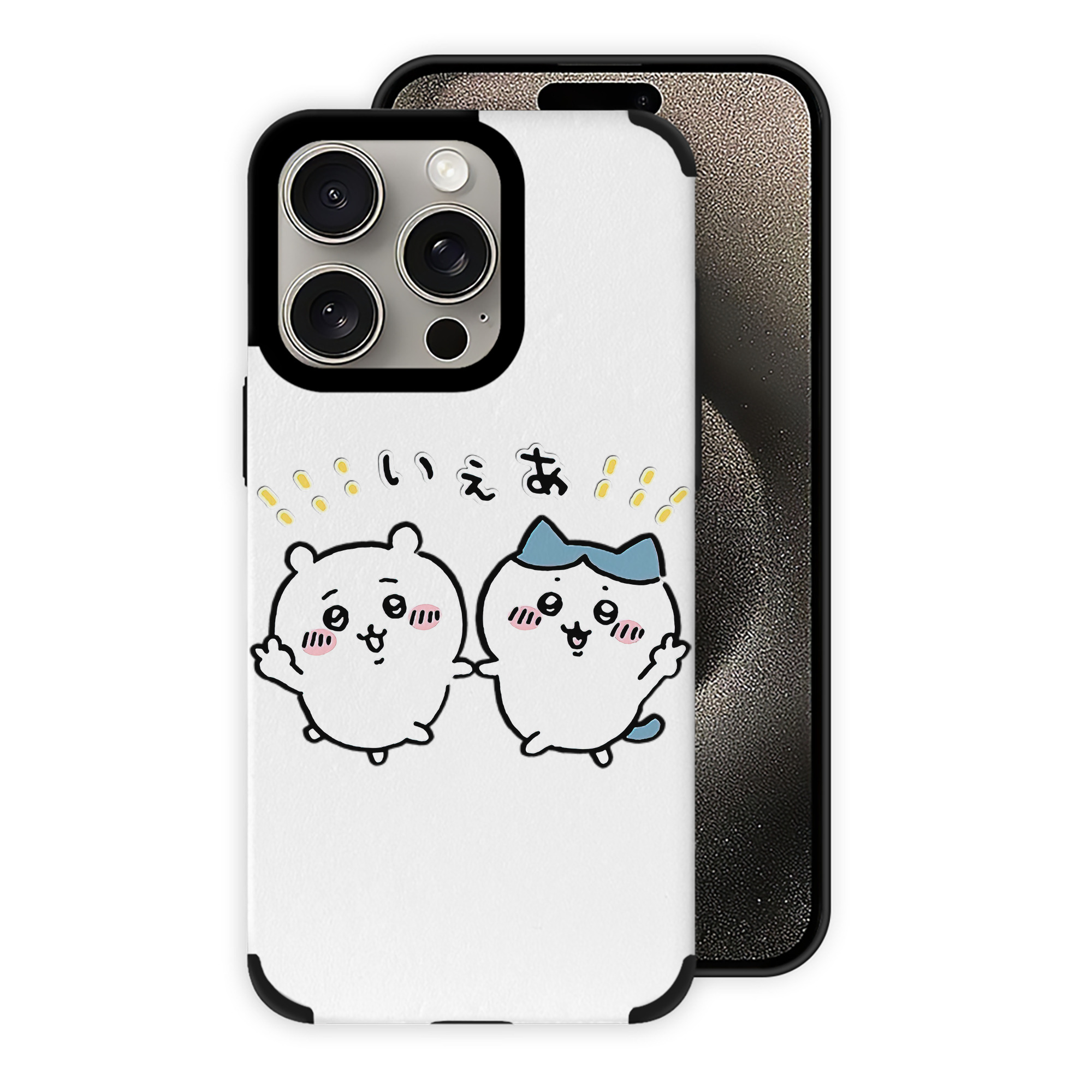 （画像用） ちいかわ ハチワレ Chii-kawa hachiware 【iPhone15ProMax対応】 PUレザー スマホケース 耐衝撃＆黄変防止