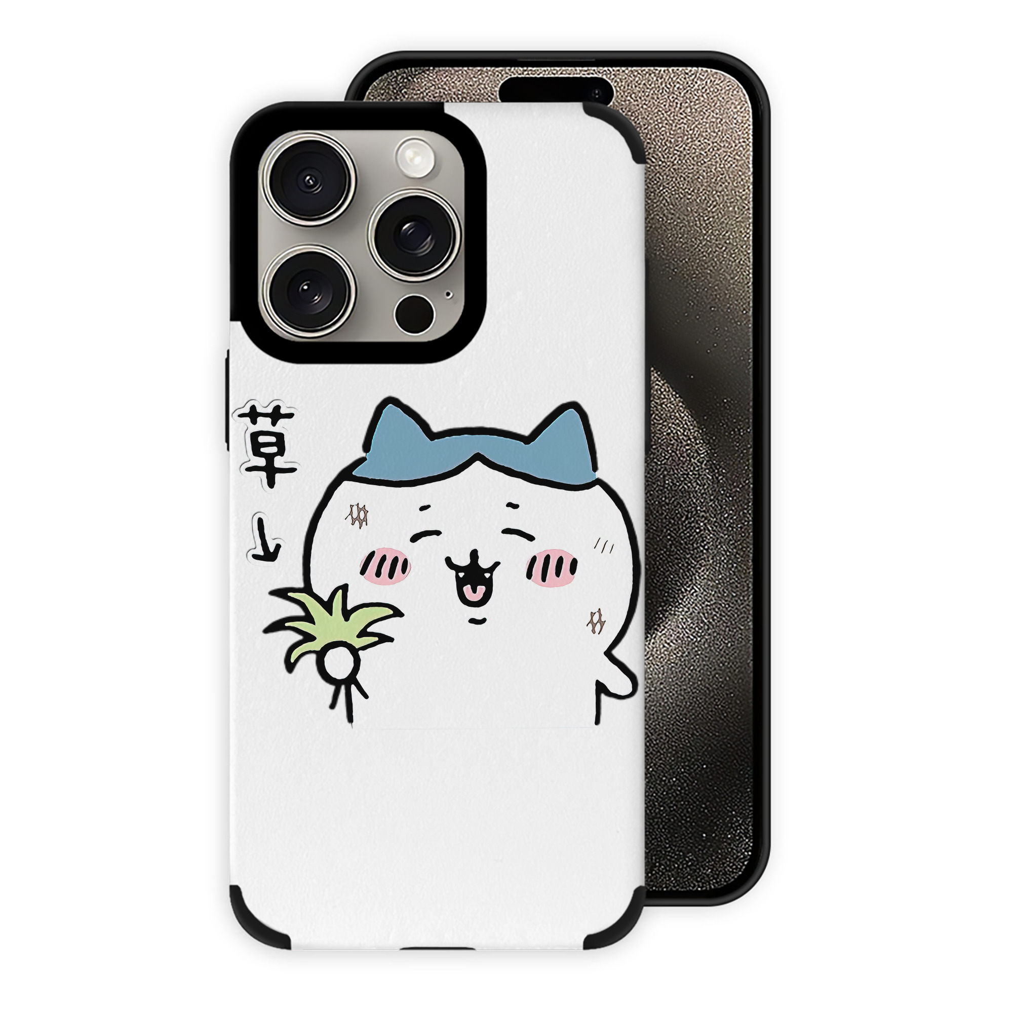 （画像用） ちいかわ ハチワレ Chii-kawa hachiware 【iPhone15ProMax対応】 PUレザー スマホケース 耐衝撃＆黄変防止
