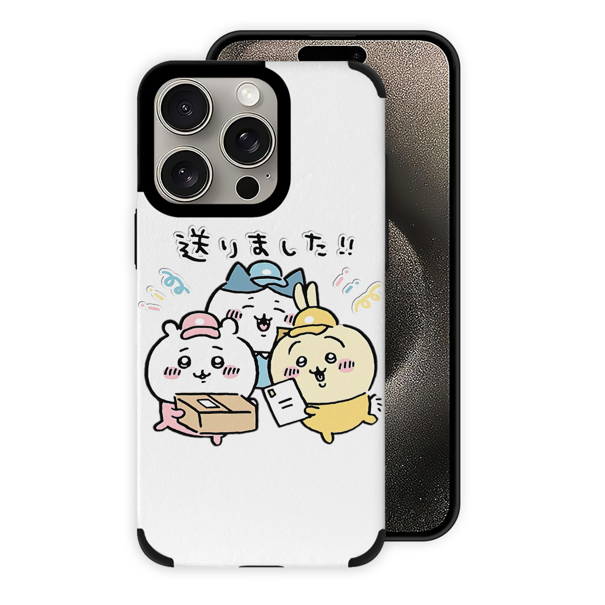 （画像用） ちいかわ ハチワレ Chii-kawa hachiware 【iPhone15ProMax対応】 PUレザー スマホケース 耐衝撃＆黄変防止