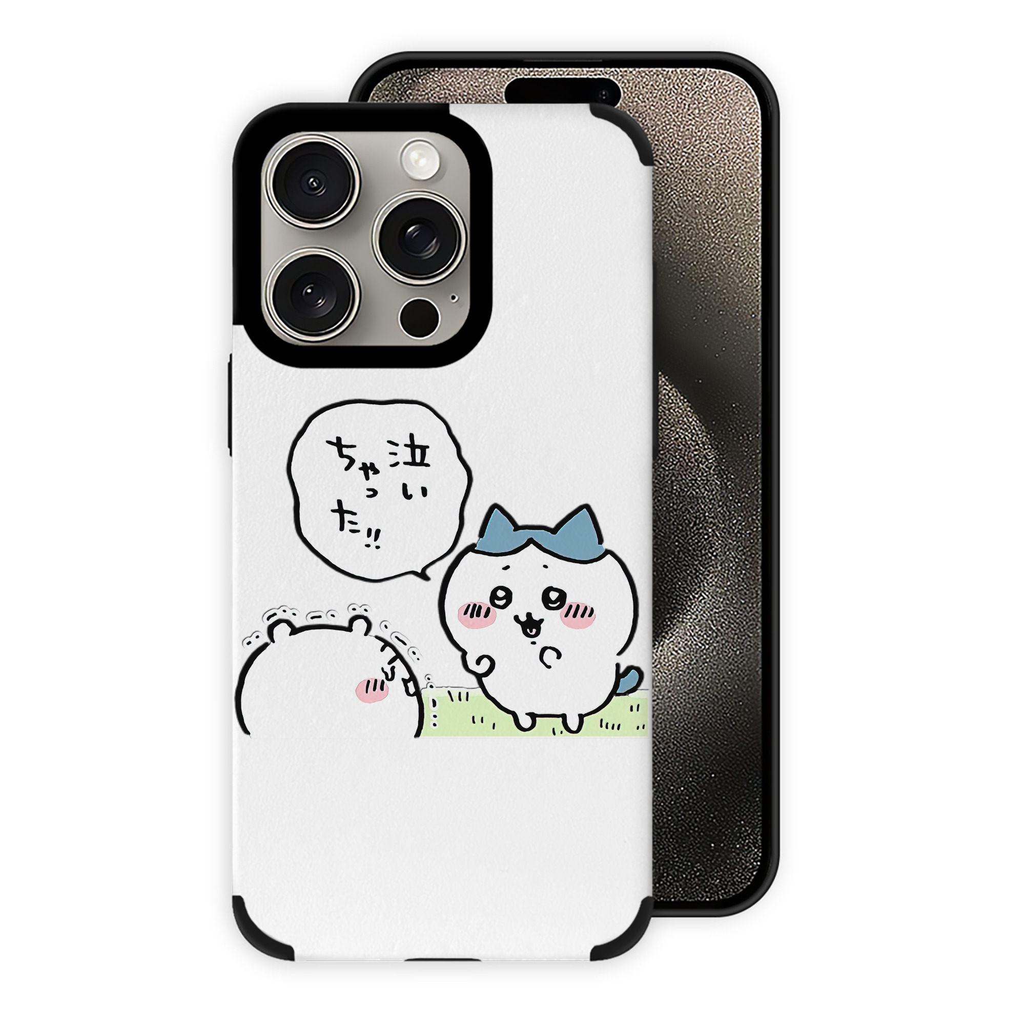 （画像用） ちいかわ ハチワレ Chii-kawa hachiware 【iPhone15ProMax対応】 PUレザー スマホケース 耐衝撃＆黄変防止
