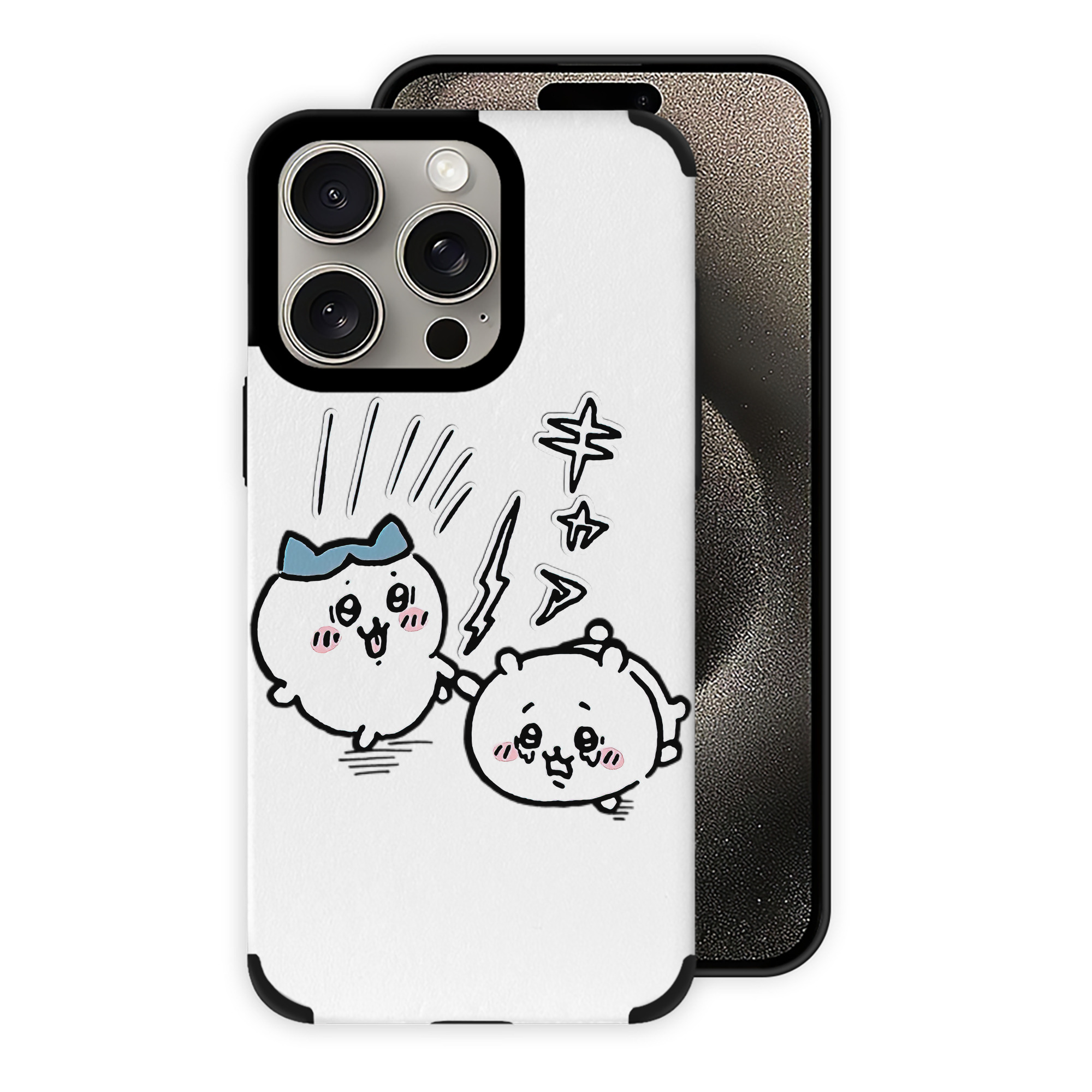 （画像用） ちいかわ ハチワレ Chii-kawa hachiware 【iPhone15ProMax対応】 PUレザー スマホケース 耐衝撃＆黄変防止