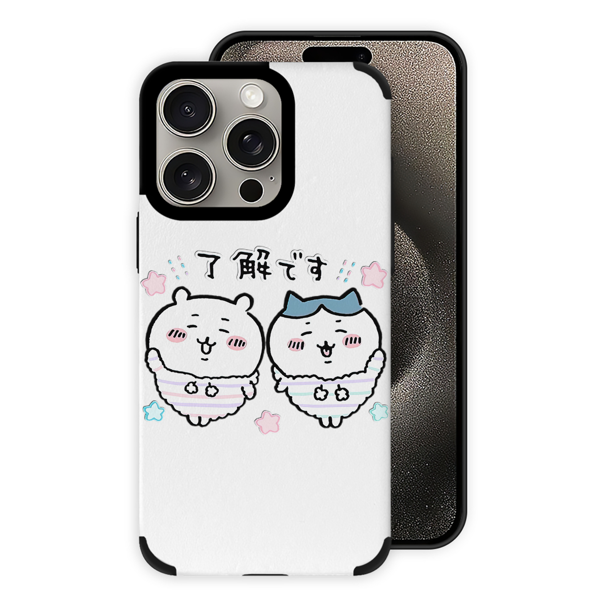 （画像用） ちいかわ ハチワレ Chii-kawa hachiware 【iPhone15ProMax対応】 PUレザー スマホケース 耐衝撃＆黄変防止