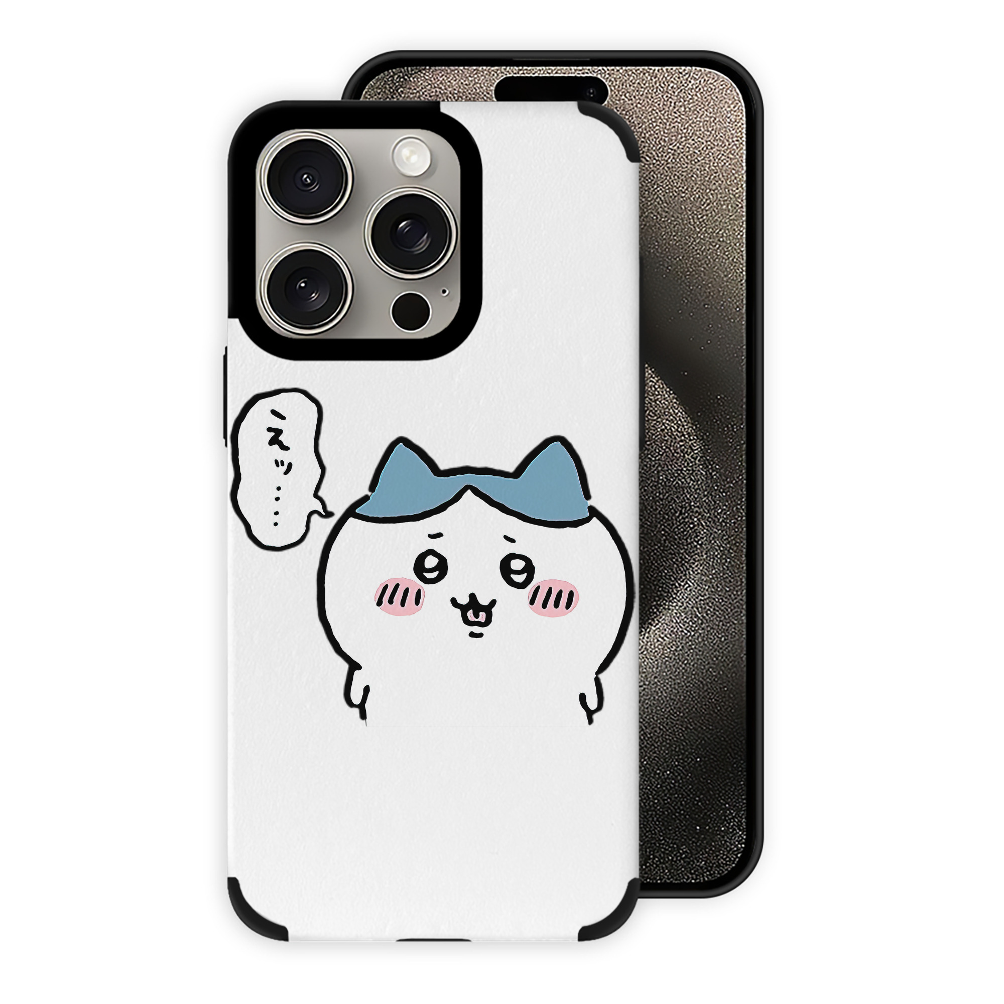 （画像用） ちいかわ ハチワレ Chii-kawa hachiware 【iPhone15ProMax対応】 PUレザー スマホケース 耐衝撃＆黄変防止