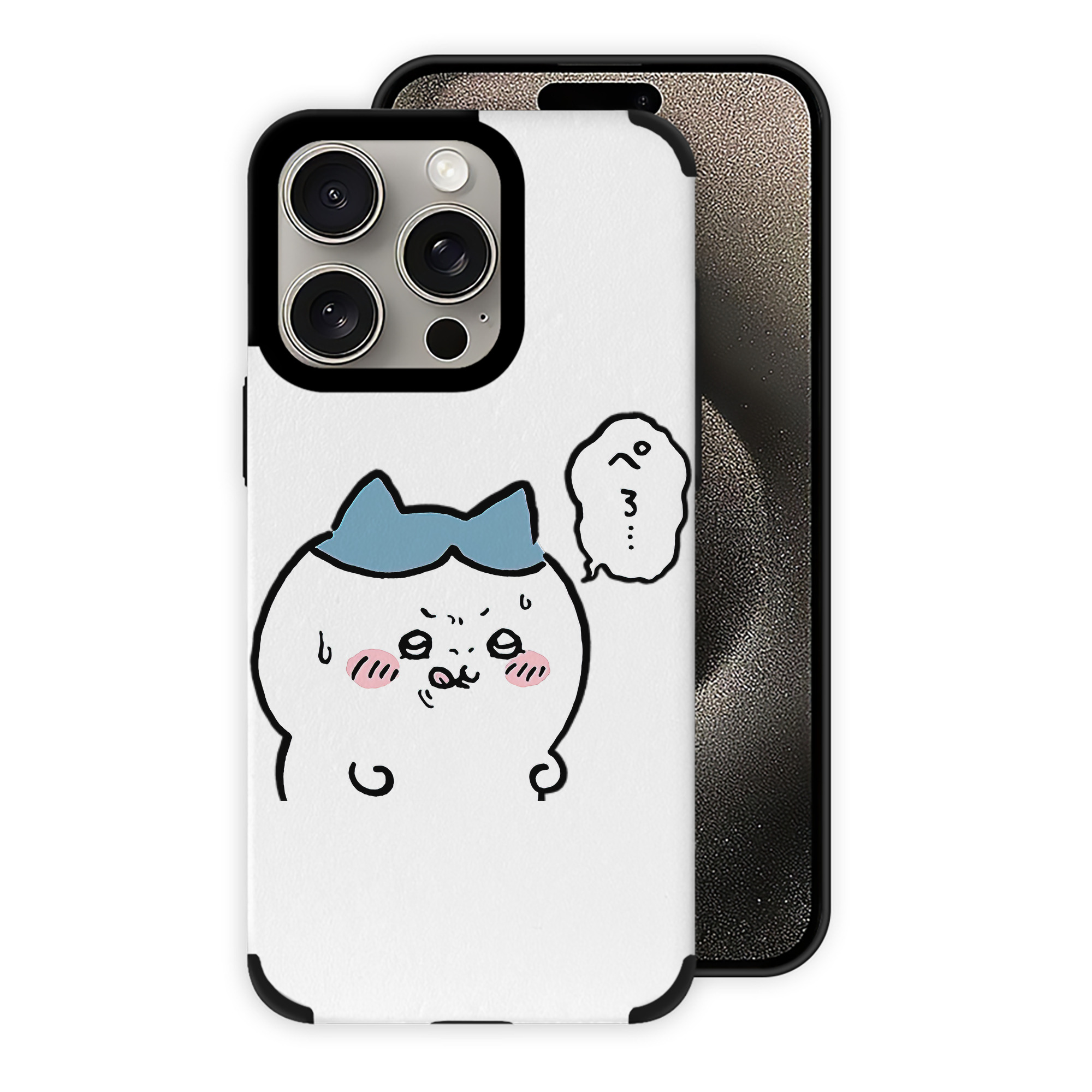 （画像用） ちいかわ ハチワレ Chii-kawa hachiware 【iPhone15ProMax対応】 PUレザー スマホケース 耐衝撃＆黄変防止