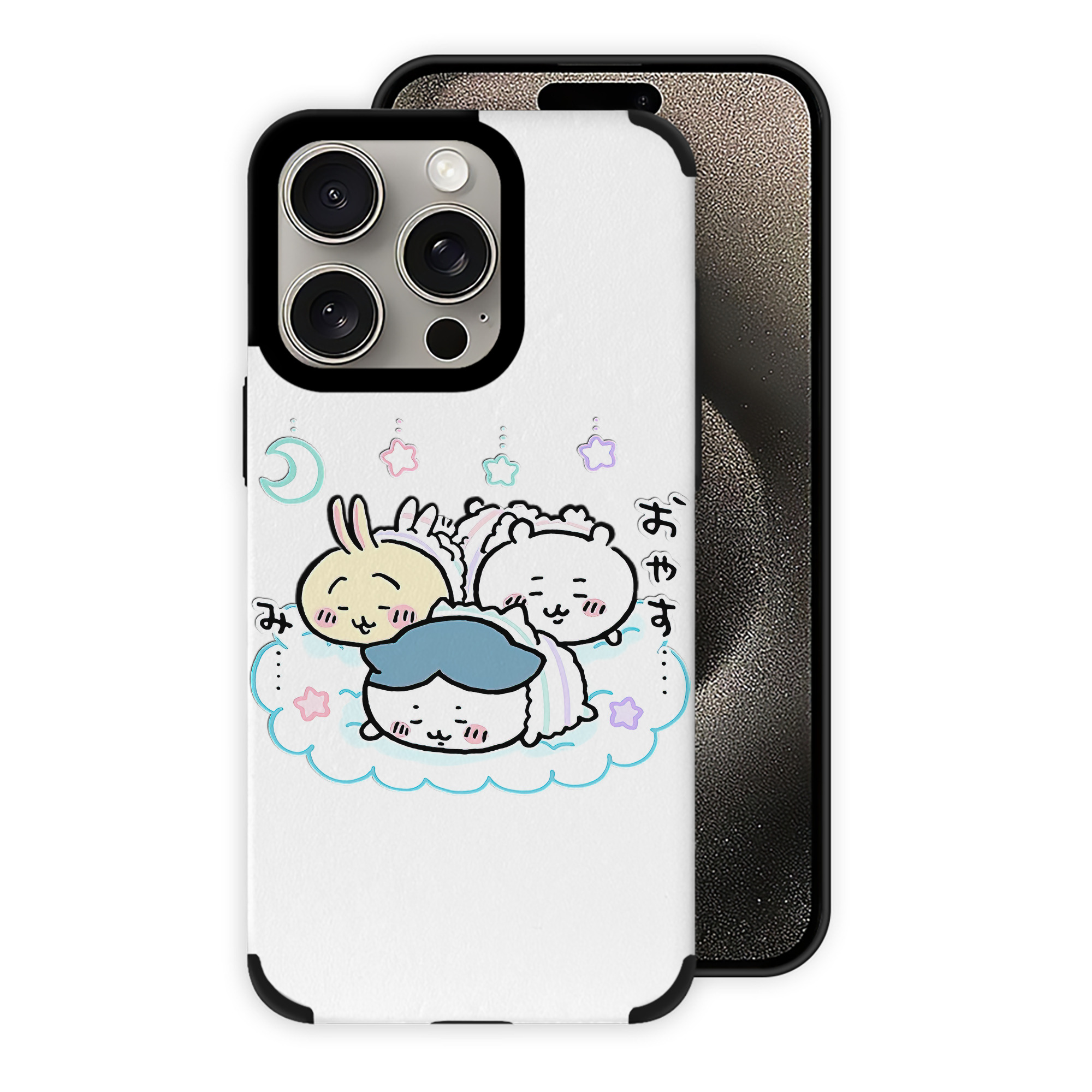 （画像用） ちいかわ ハチワレ Chii-kawa hachiware 【iPhone15ProMax対応】 PUレザー スマホケース 耐衝撃＆黄変防止