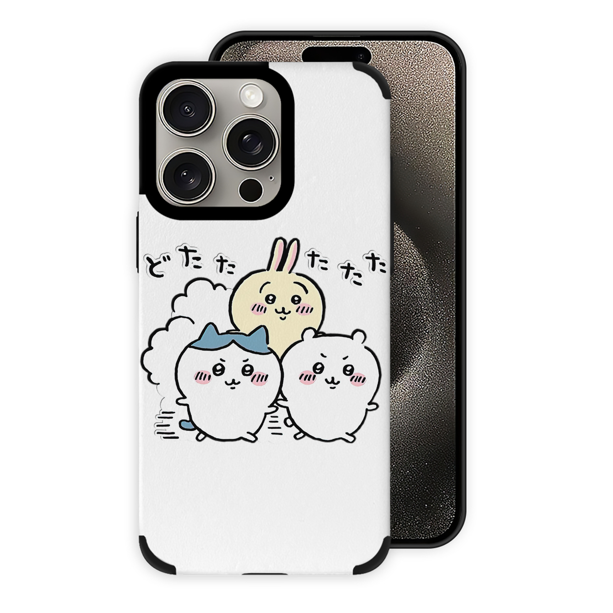 （画像用） ちいかわ ハチワレ Chii-kawa hachiware 【iPhone15ProMax対応】 PUレザー スマホケース 耐衝撃＆黄変防止