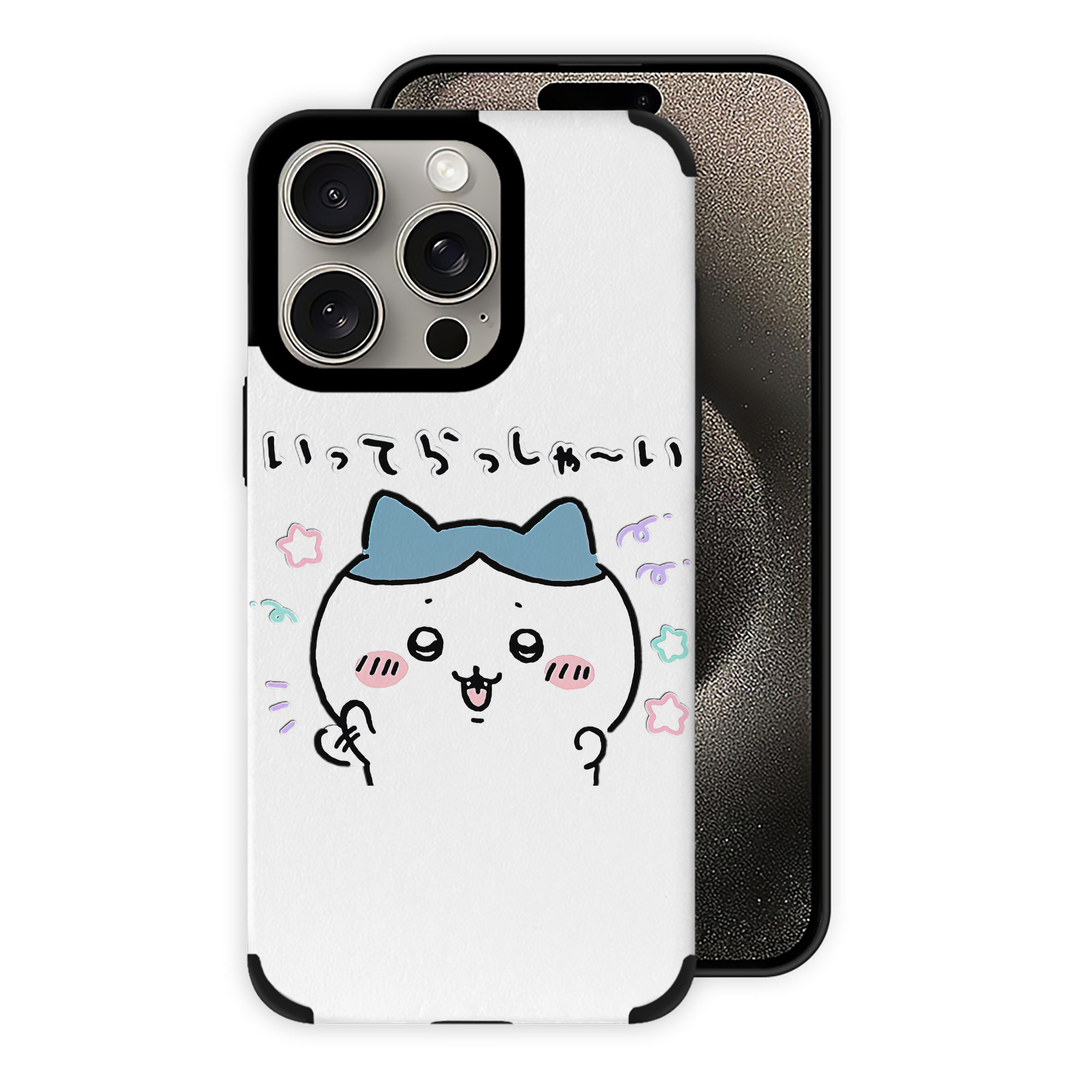 （画像用） ちいかわ ハチワレ Chii-kawa hachiware 【iPhone15ProMax対応】 PUレザー スマホケース 耐衝撃＆黄変防止