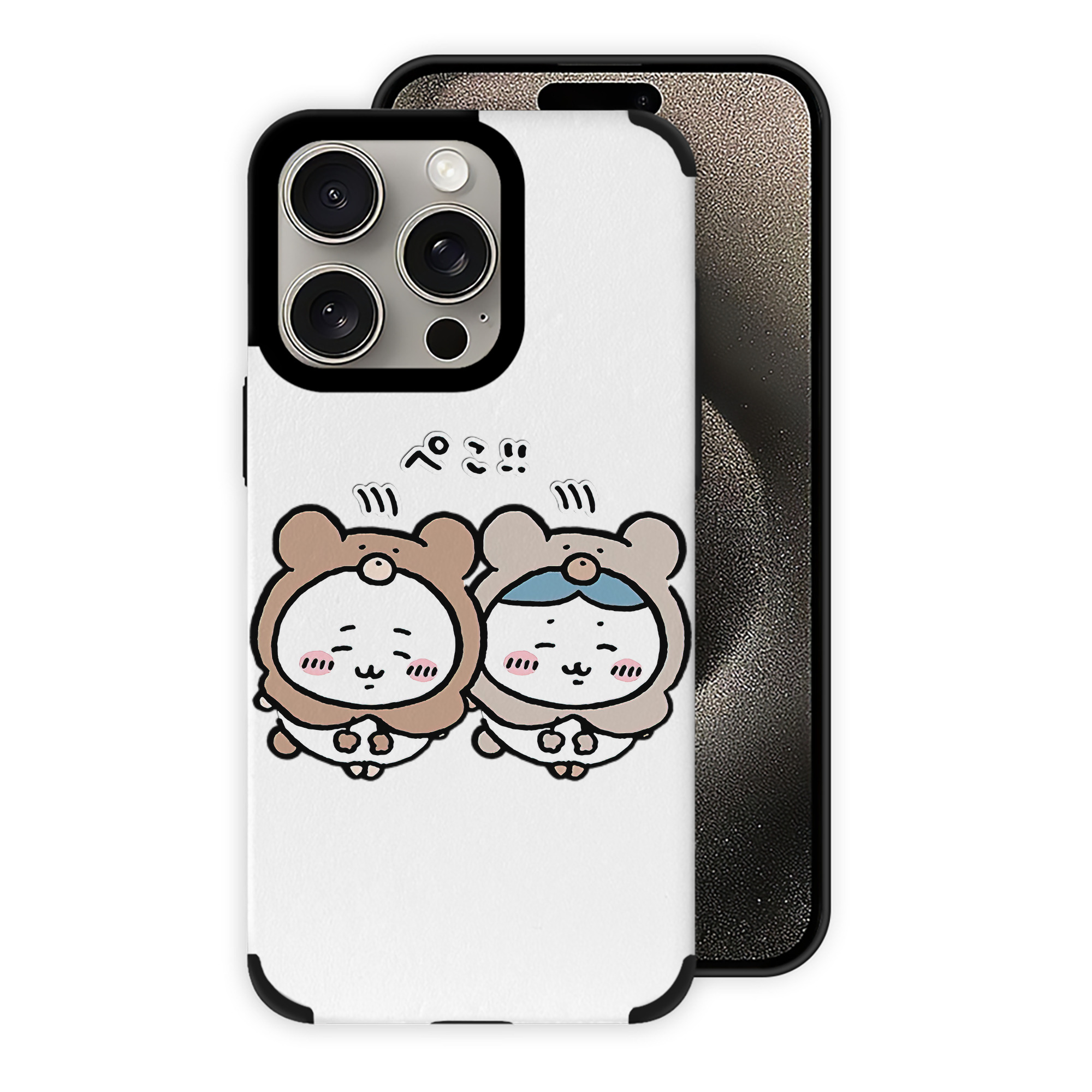 （画像用） ちいかわ ハチワレ Chii-kawa hachiware 【iPhone15ProMax対応】 PUレザー スマホケース 耐衝撃＆黄変防止