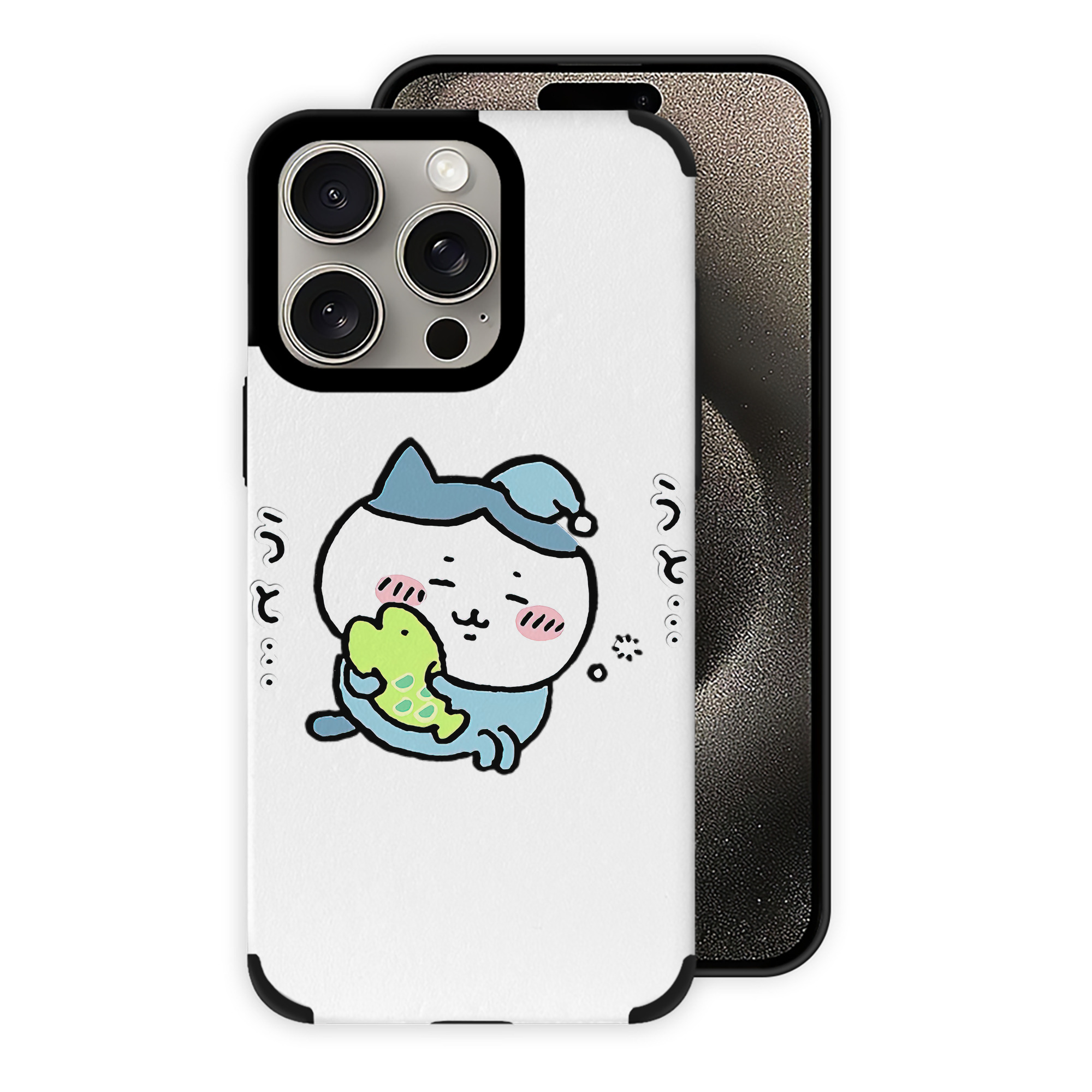 （画像用） ちいかわ ハチワレ Chii-kawa hachiware 【iPhone15ProMax対応】 PUレザー スマホケース 耐衝撃＆黄変防止