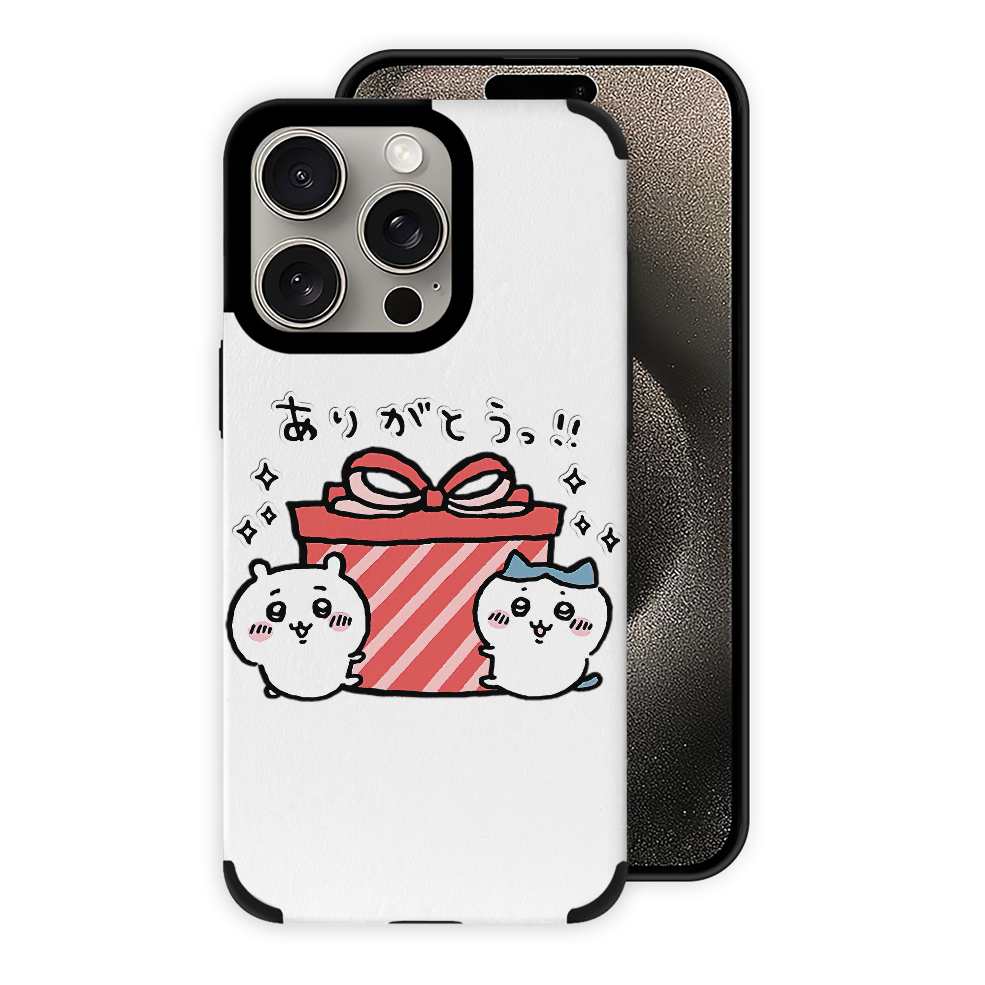 （画像用） ちいかわ ハチワレ Chii-kawa hachiware 【iPhone15ProMax対応】 PUレザー スマホケース 耐衝撃＆黄変防止