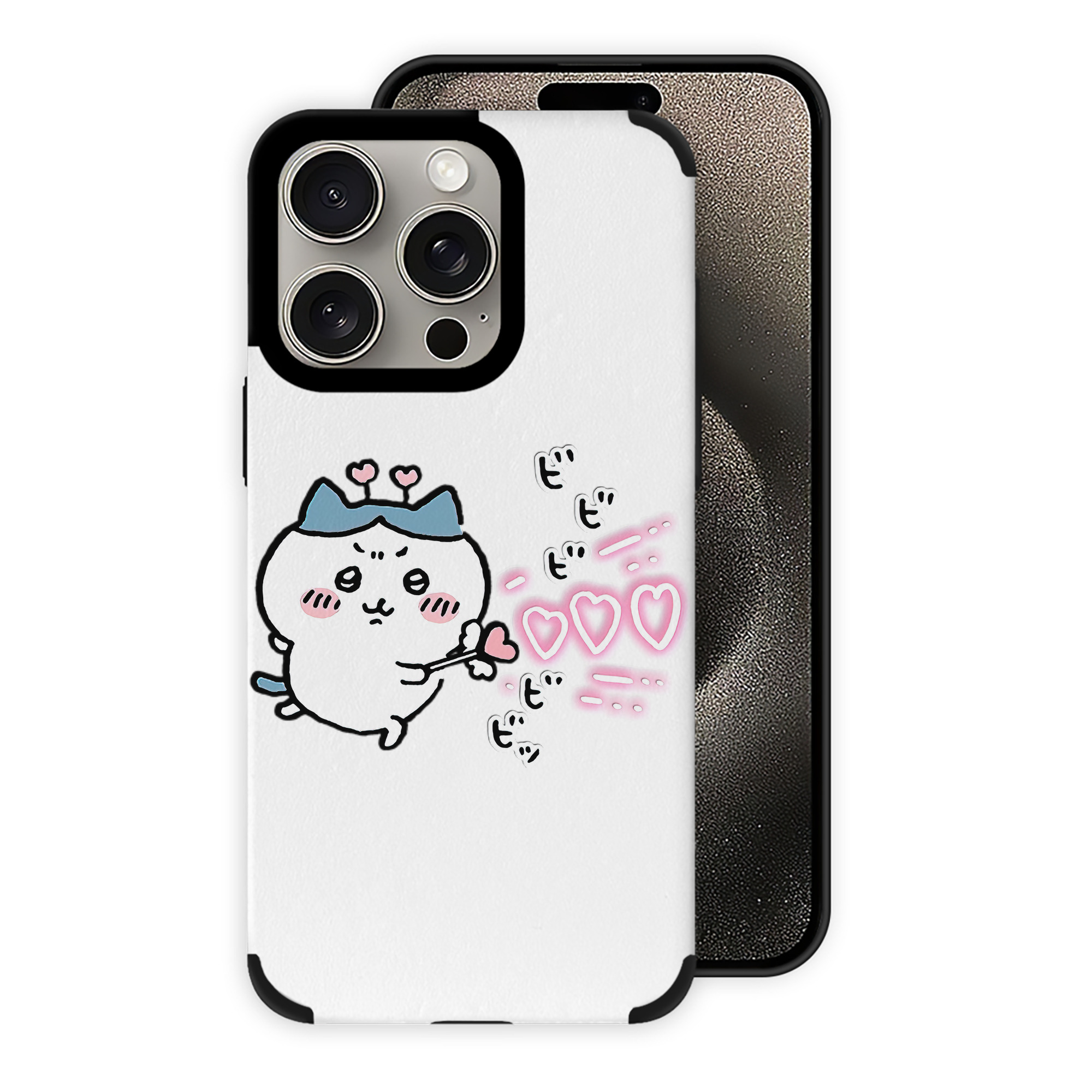 （画像用） ちいかわ ハチワレ Chii-kawa hachiware 【iPhone15ProMax対応】 PUレザー スマホケース 耐衝撃＆黄変防止