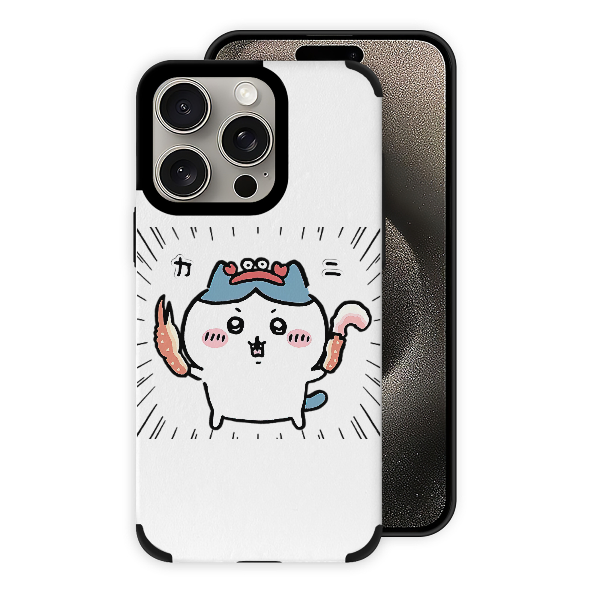 （画像用） ちいかわ ハチワレ Chii-kawa hachiware 【iPhone15ProMax対応】 PUレザー スマホケース 耐衝撃＆黄変防止