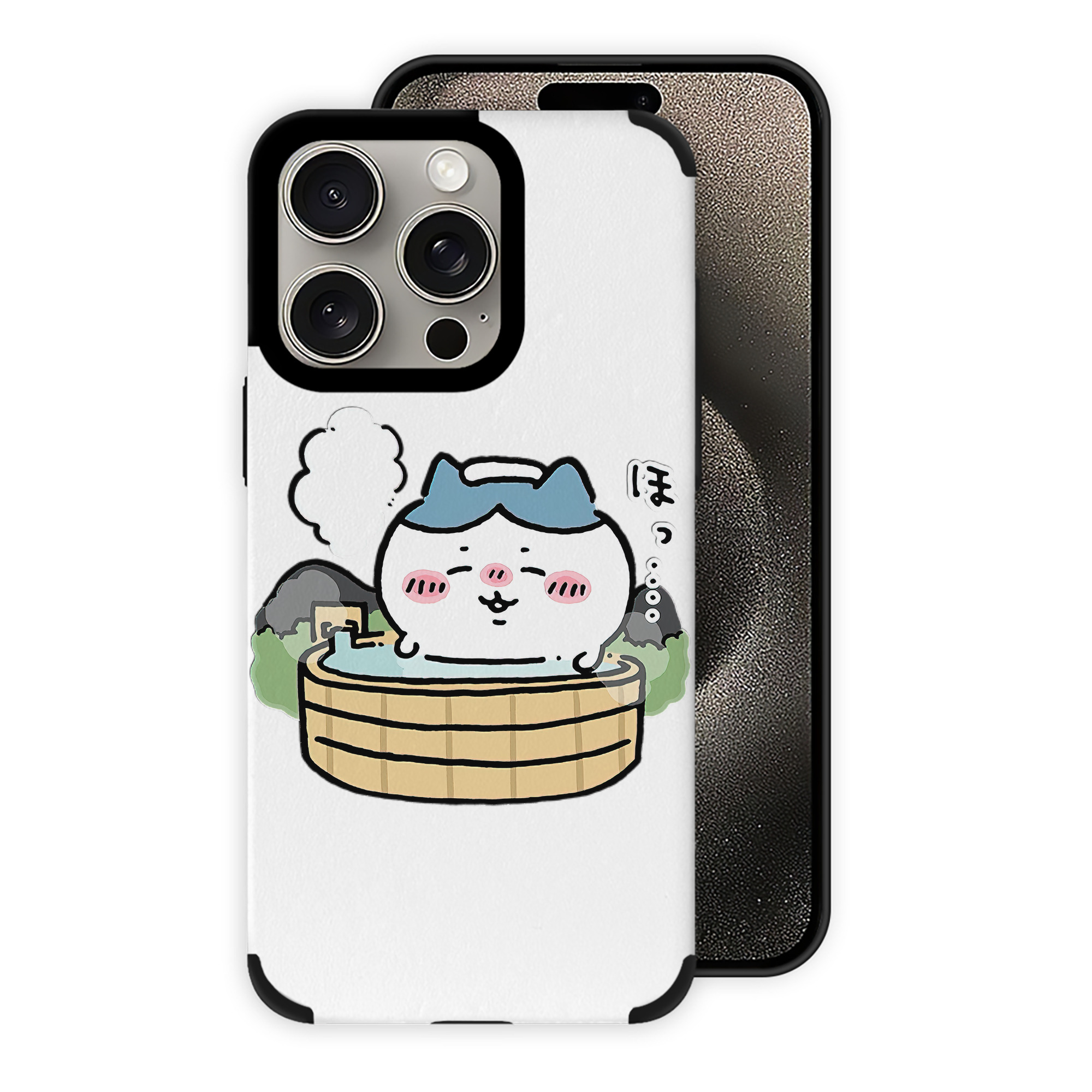 （画像用） ちいかわ ハチワレ Chii-kawa hachiware 【iPhone15ProMax対応】 PUレザー スマホケース 耐衝撃＆黄変防止