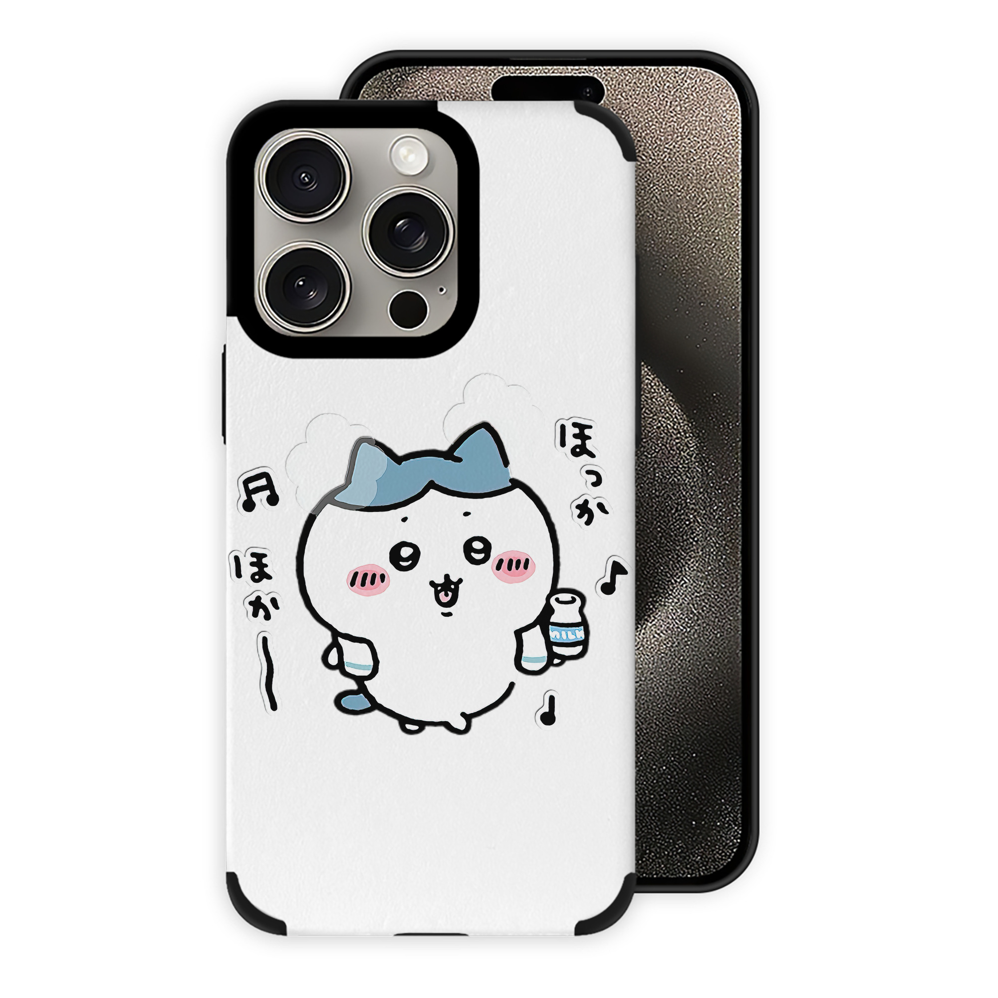（画像用） ちいかわ ハチワレ Chii-kawa hachiware 【iPhone15ProMax対応】 PUレザー スマホケース 耐衝撃＆黄変防止