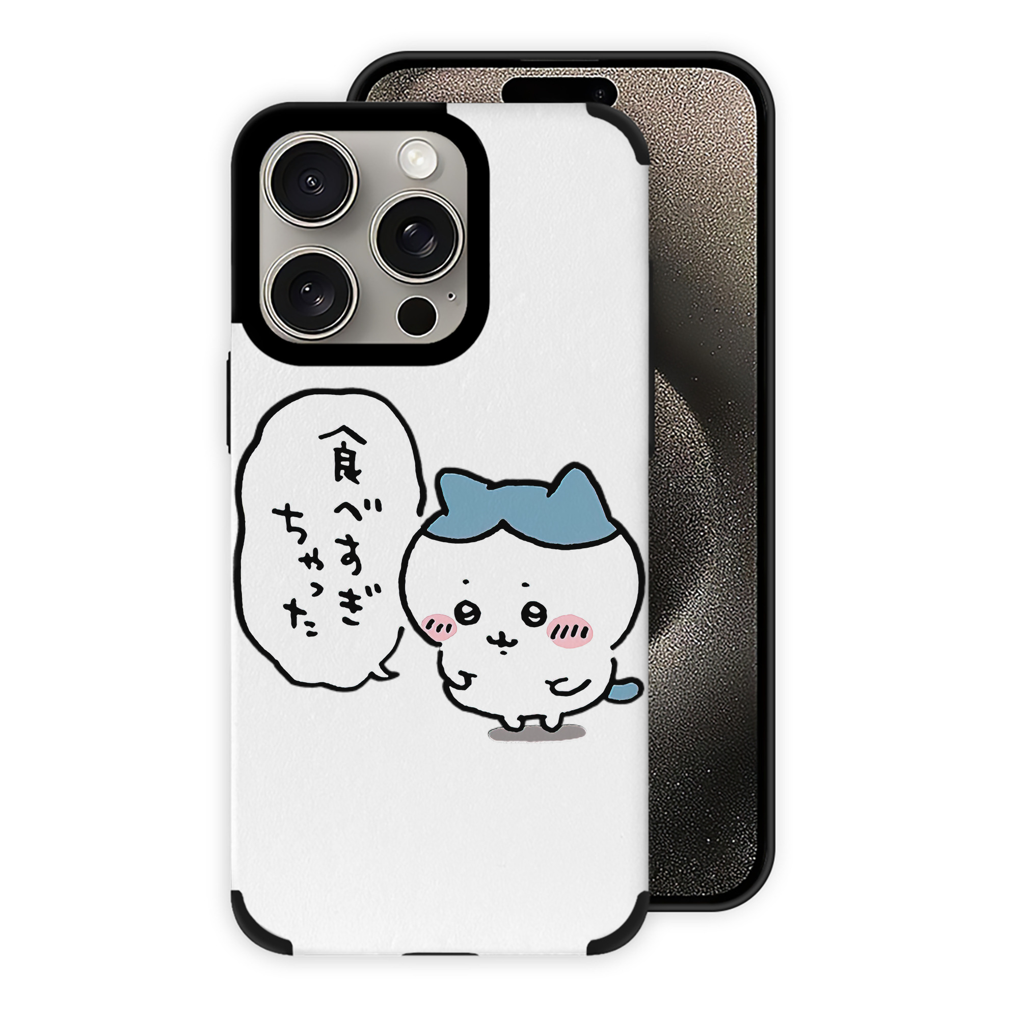 （画像用） ちいかわ ハチワレ Chii-kawa hachiware 【iPhone15ProMax対応】 PUレザー スマホケース 耐衝撃＆黄変防止