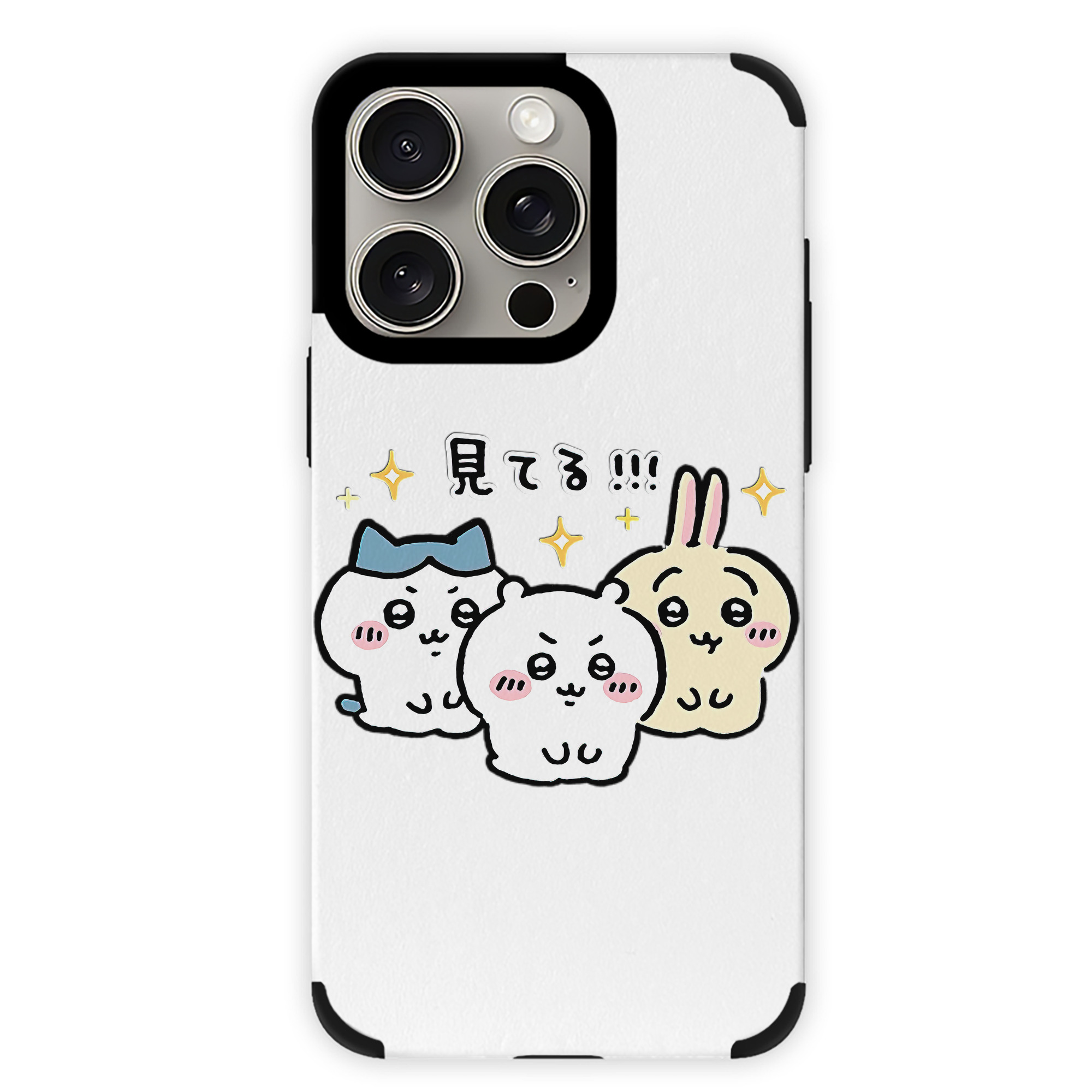 （画像用） ちいかわ ハチワレ Chii-kawa hachiware 【iPhone15ProMax対応】 PUレザー スマホケース 耐衝撃＆黄変防止