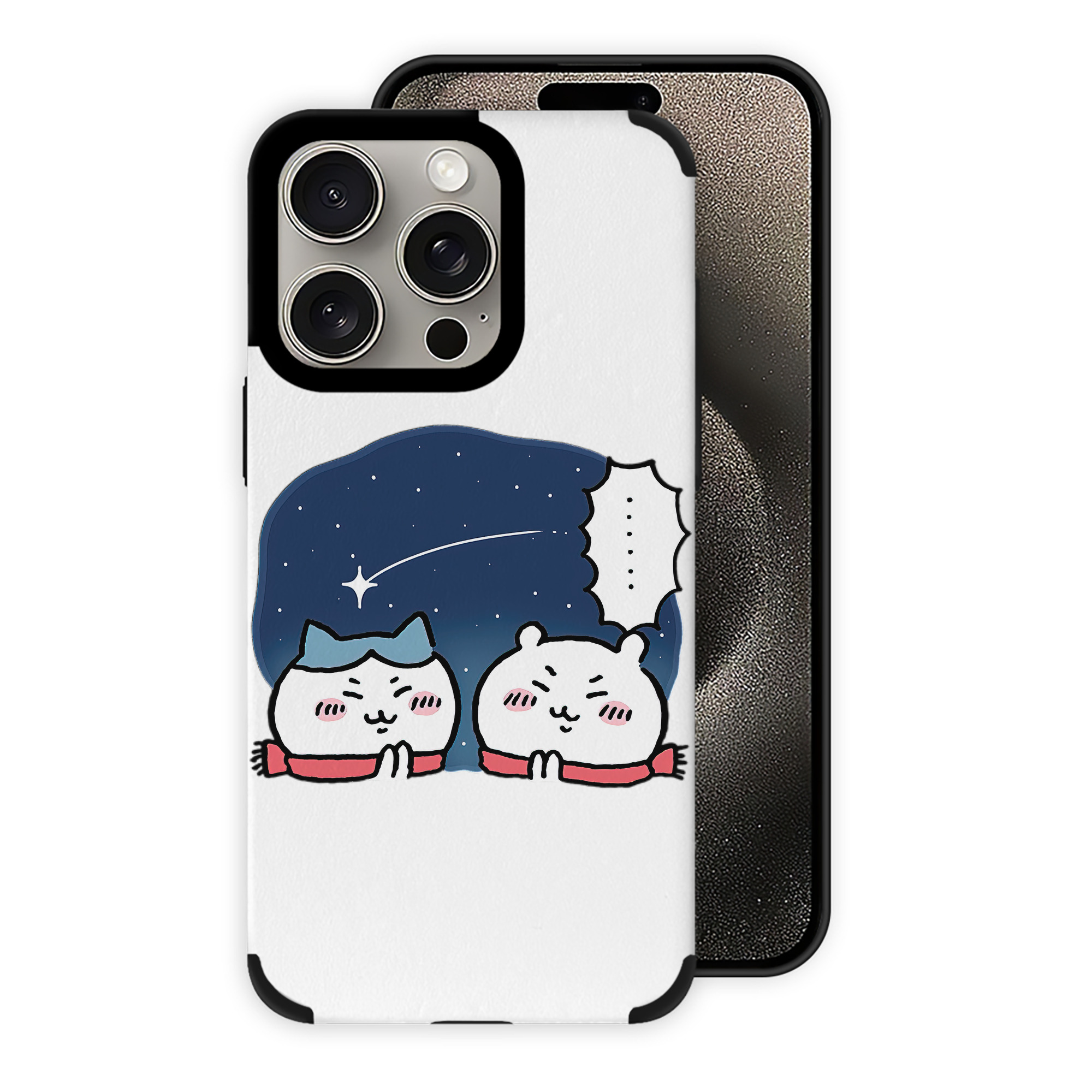（画像用） ちいかわ ハチワレ Chii-kawa hachiware 【iPhone15ProMax対応】 PUレザー スマホケース 耐衝撃＆黄変防止