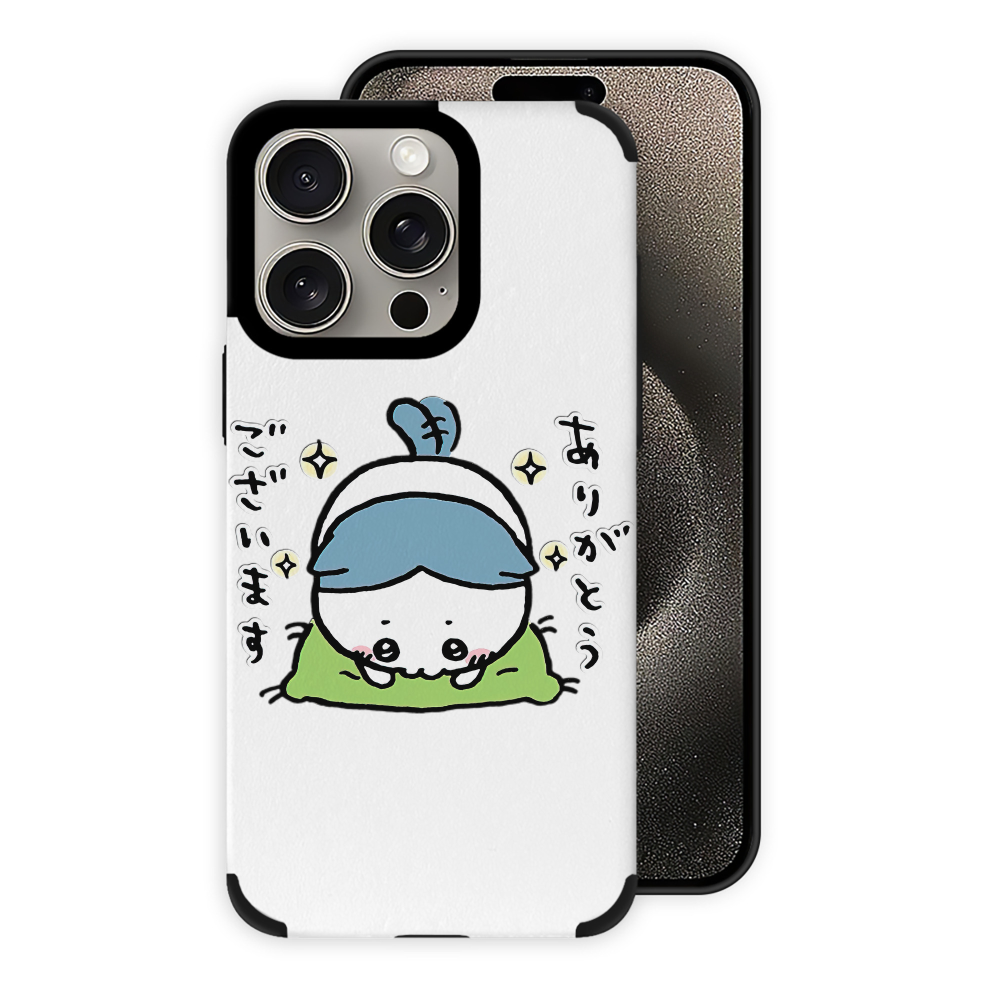 （画像用） ちいかわ ハチワレ Chii-kawa hachiware 【iPhone15ProMax対応】 PUレザー スマホケース 耐衝撃＆黄変防止