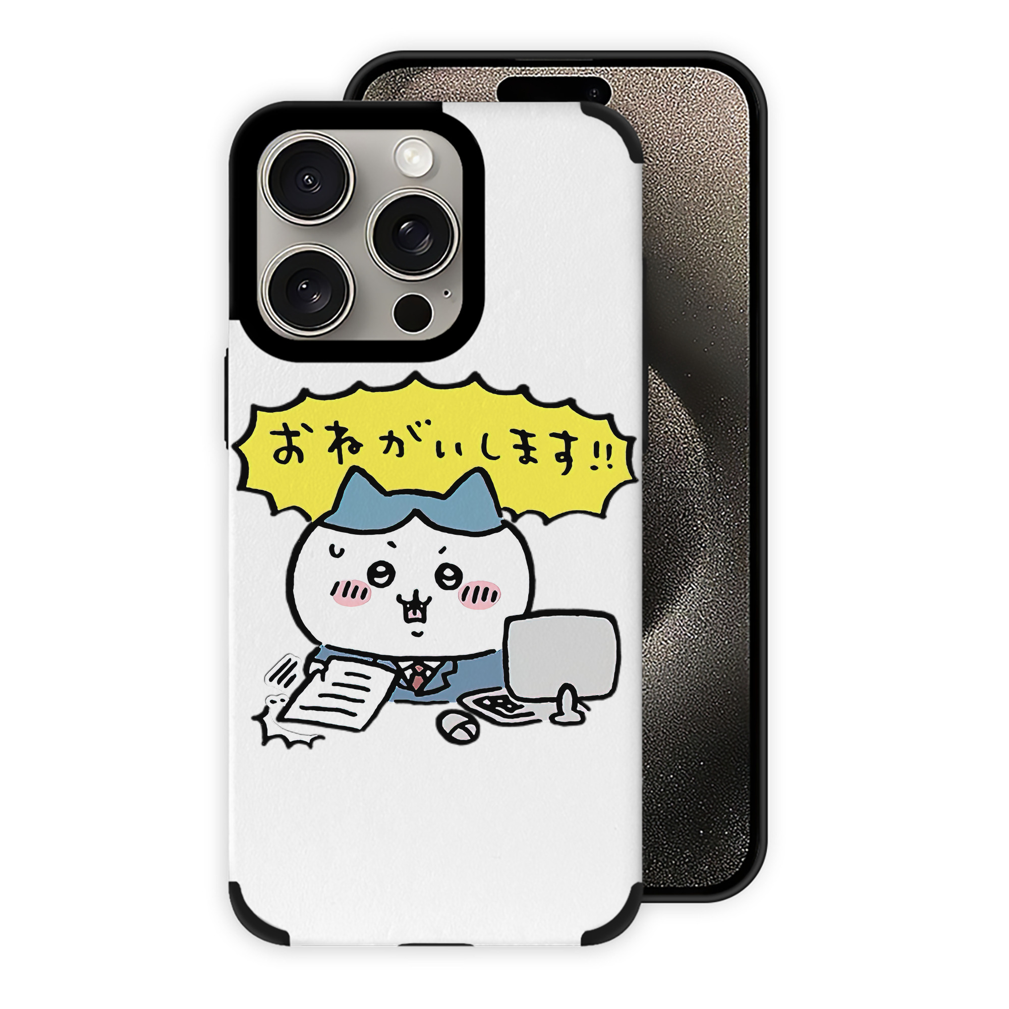 （画像用） ちいかわ ハチワレ Chii-kawa hachiware 【iPhone15ProMax対応】 PUレザー スマホケース 耐衝撃＆黄変防止