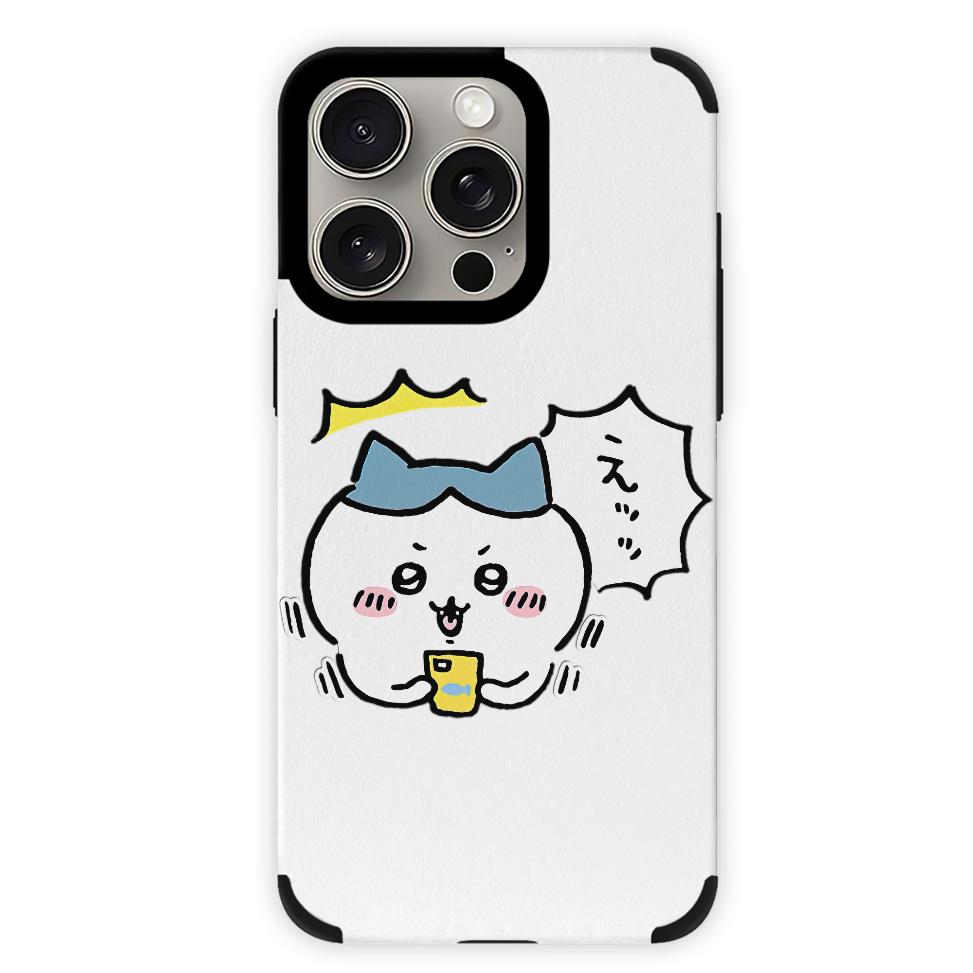 （画像用） ちいかわ ハチワレ Chii-kawa hachiware 【iPhone15ProMax対応】 PUレザー スマホケース 耐衝撃＆黄変防止